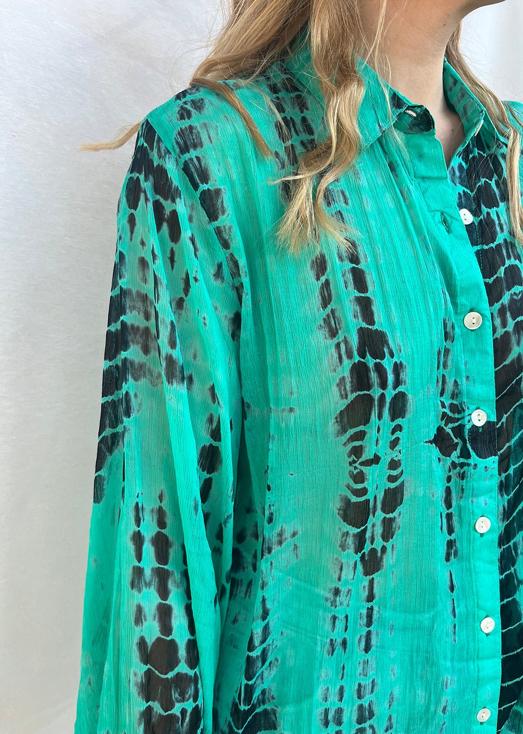 100% Modal Voile Tie Dye Shirt n.9 - Bohemia Couture