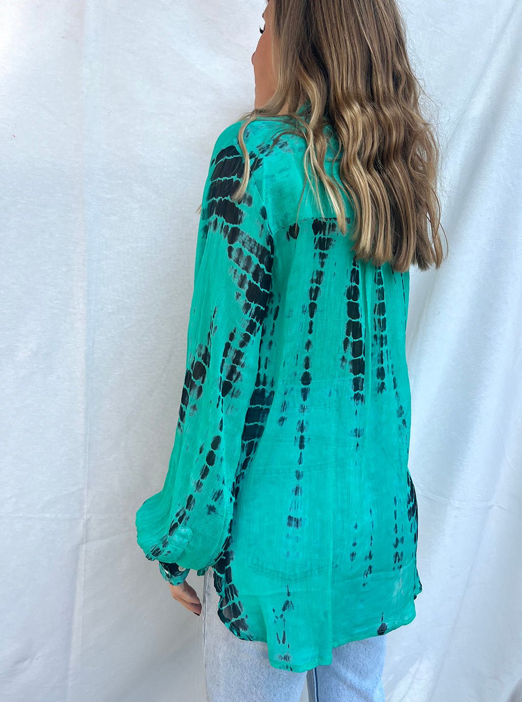 100% Modal Voile Tie Dye Shirt n.9 - Bohemia Couture
