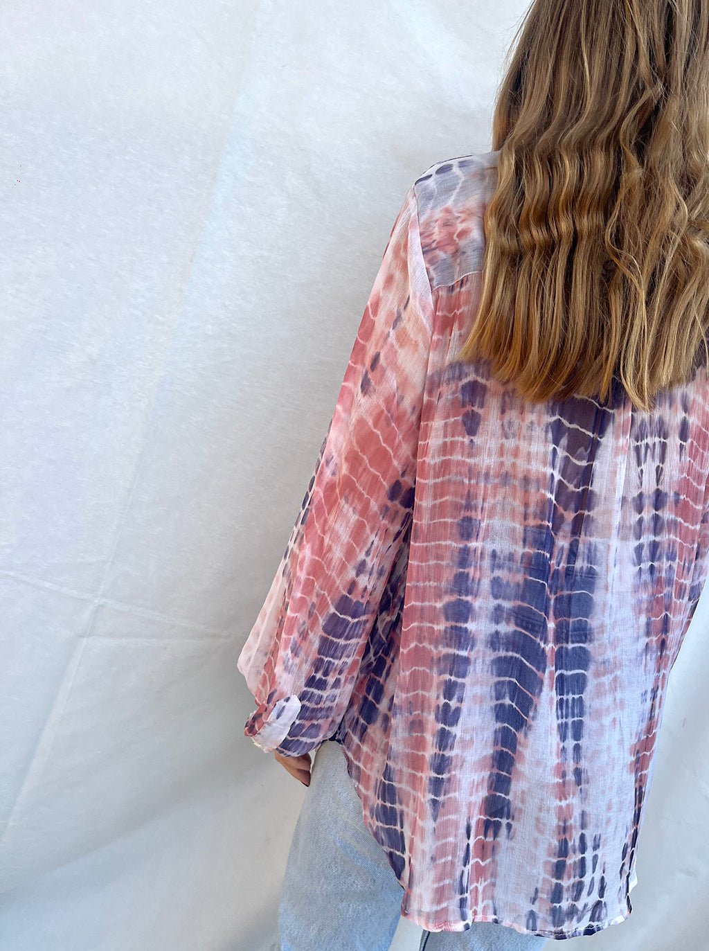 100% Modal Voile Tie Dye Shirt n.10 - Bohemia Couture