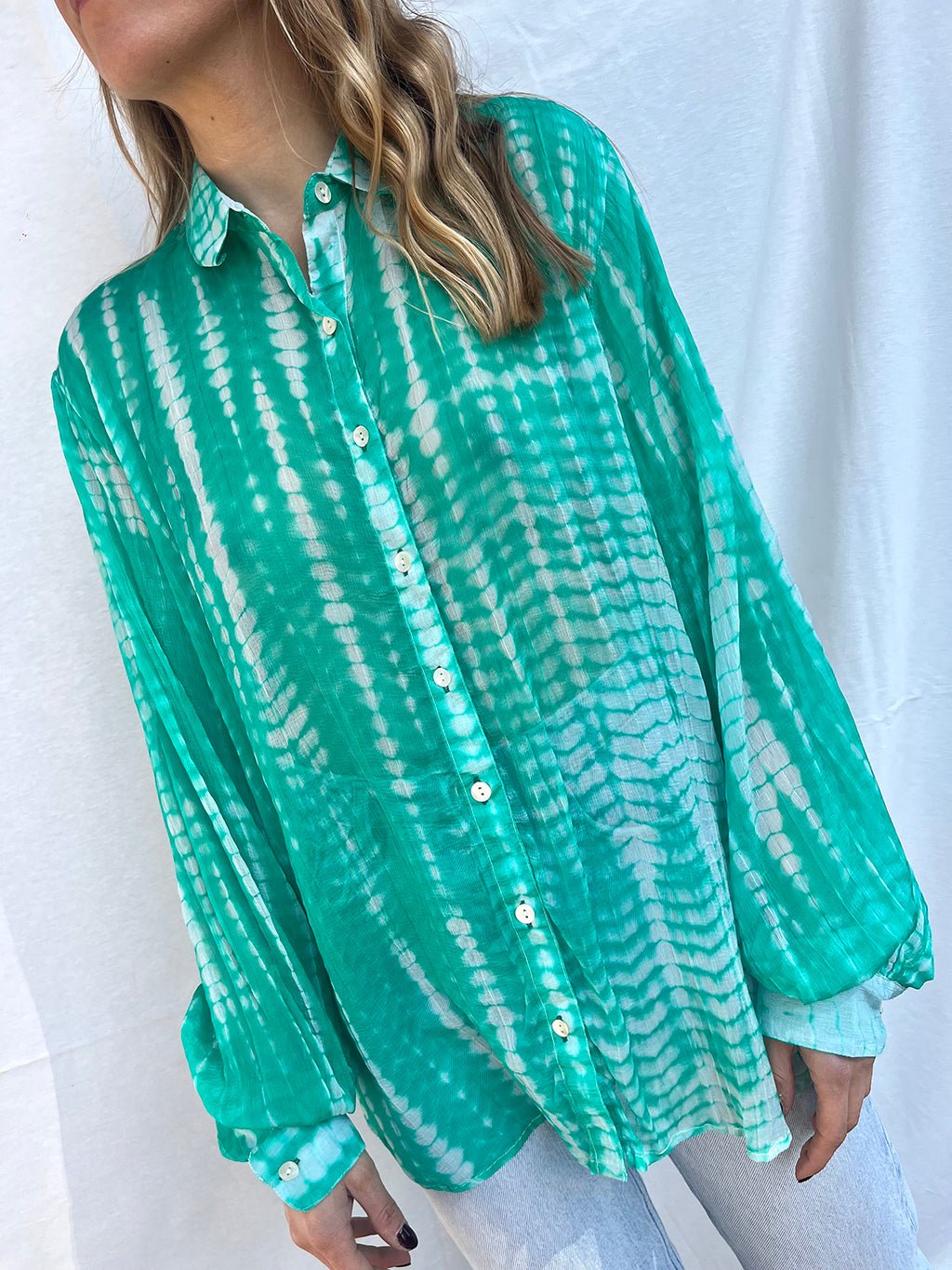 100% Modal Voile Tie Dye Shirt n.11 - Bohemia Couture