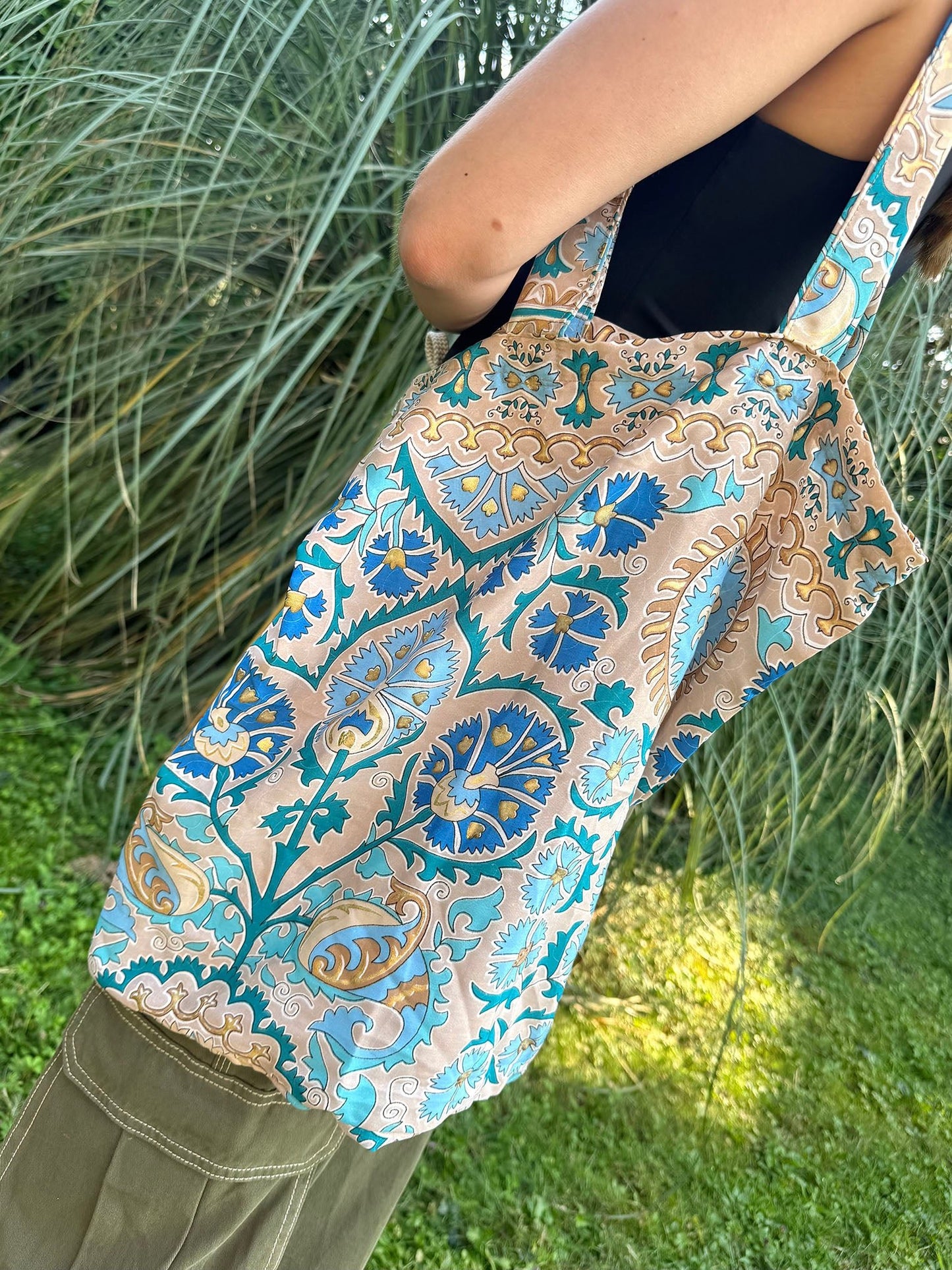 Vintage Silk Carry Bag n.39 - Bohemia Couture