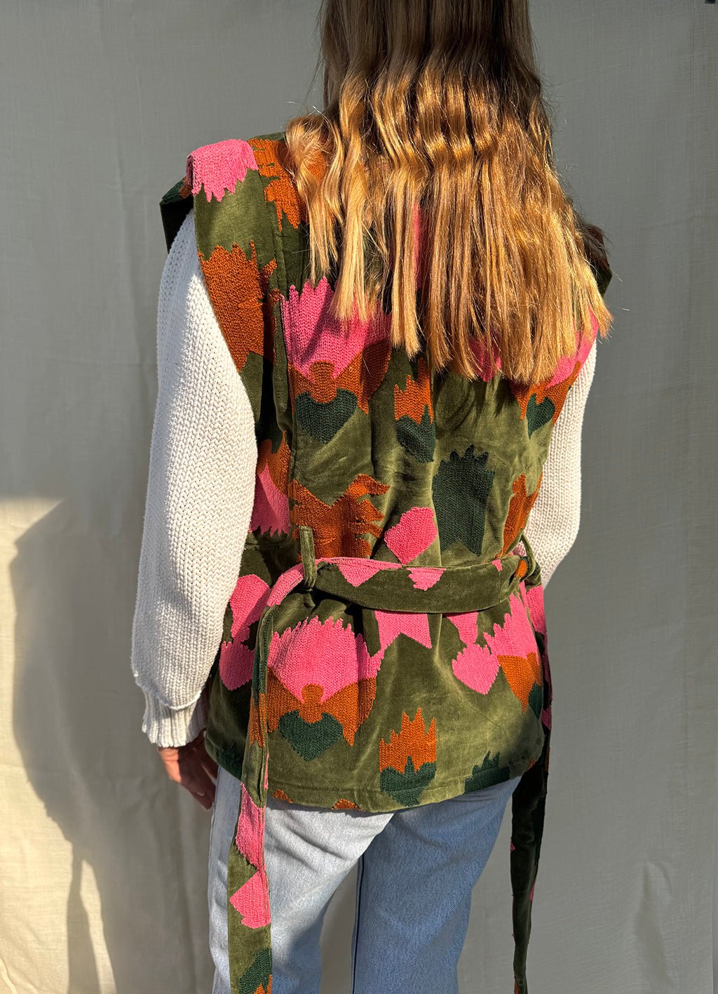 Majorelle Velvet Kimono Waistcoat n.13 - Bohemia Couture