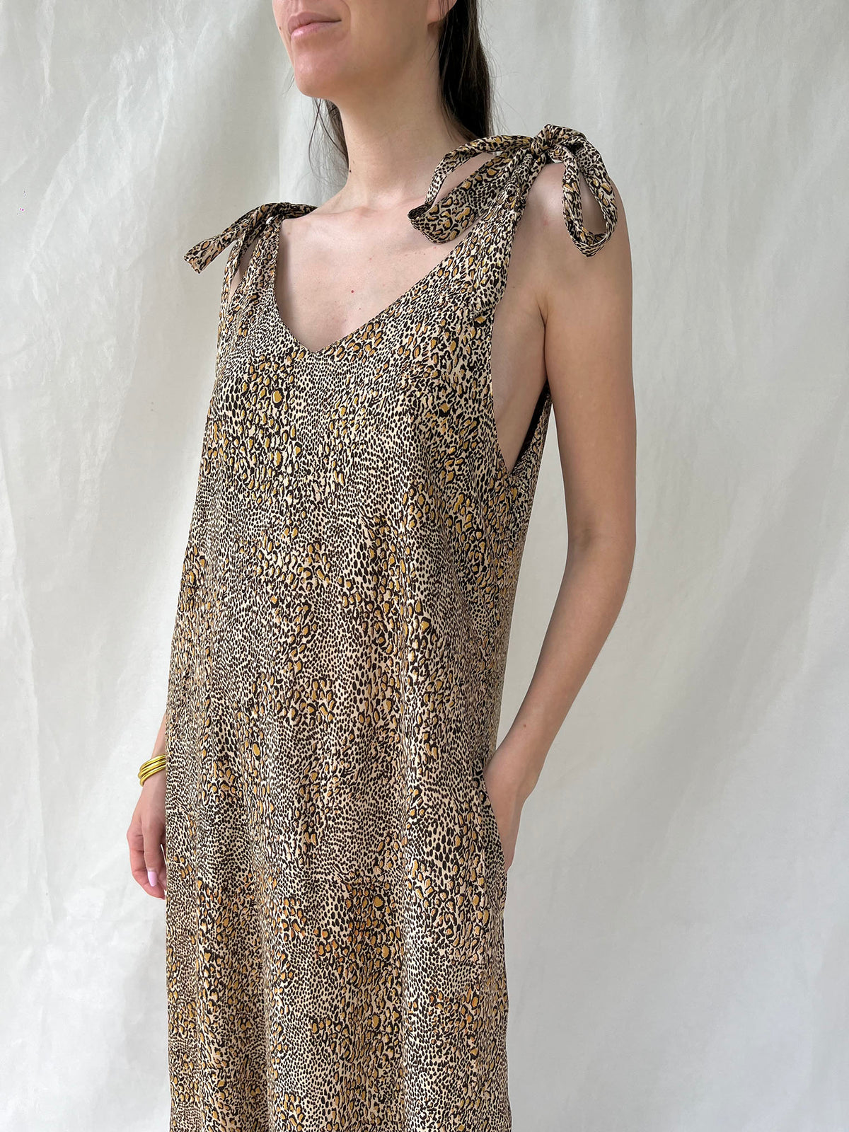 Silk Berry Long Dress n.6 Leopard - Bohemia Couture