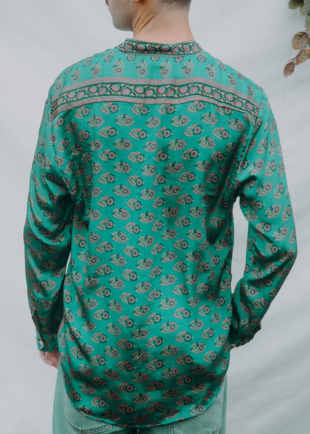Korean Silk Man Shirt n.17 - Bohemia Couture