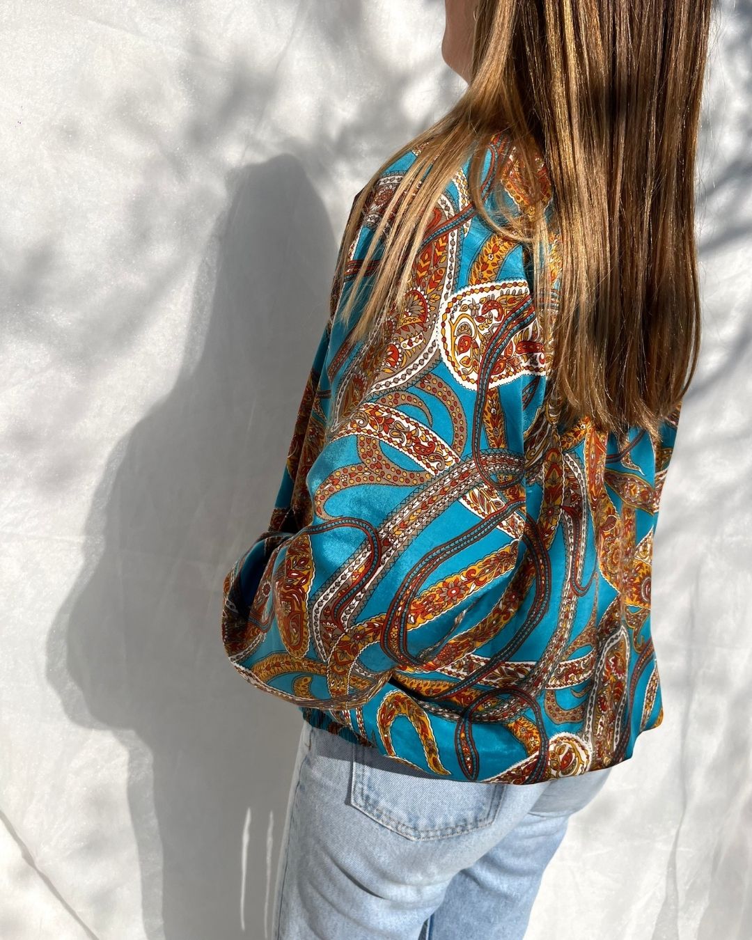 Silk Bomber Jacket n.8 - Bohemia Couture