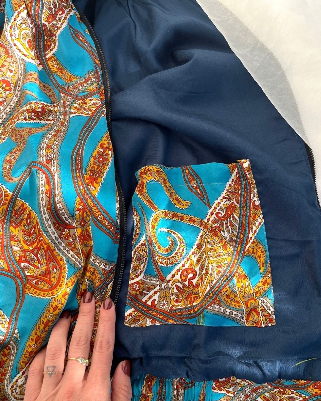 Silk Bomber Jacket n.8 - Bohemia Couture