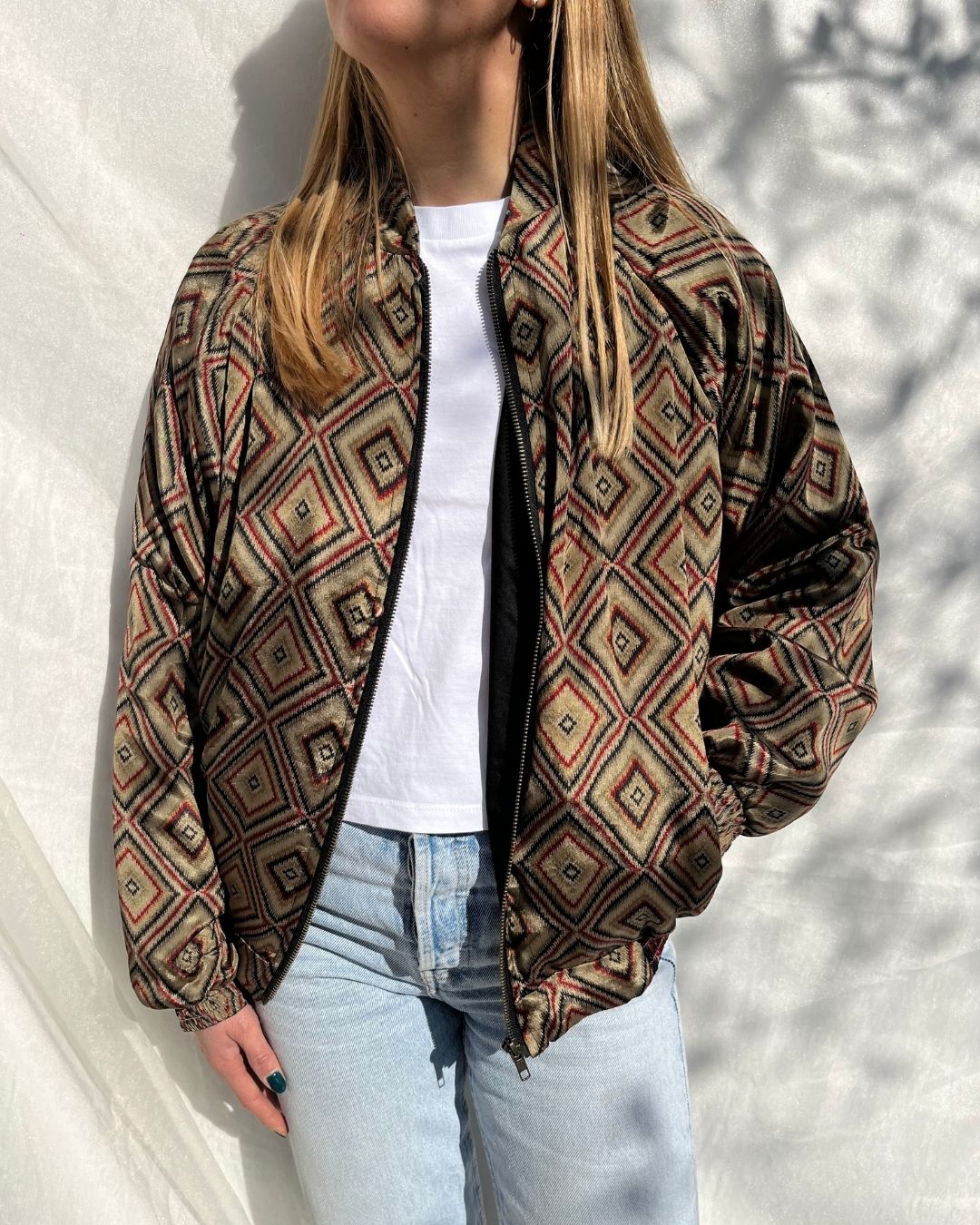 Silk Bomber Jacket n.7 - Bohemia Couture