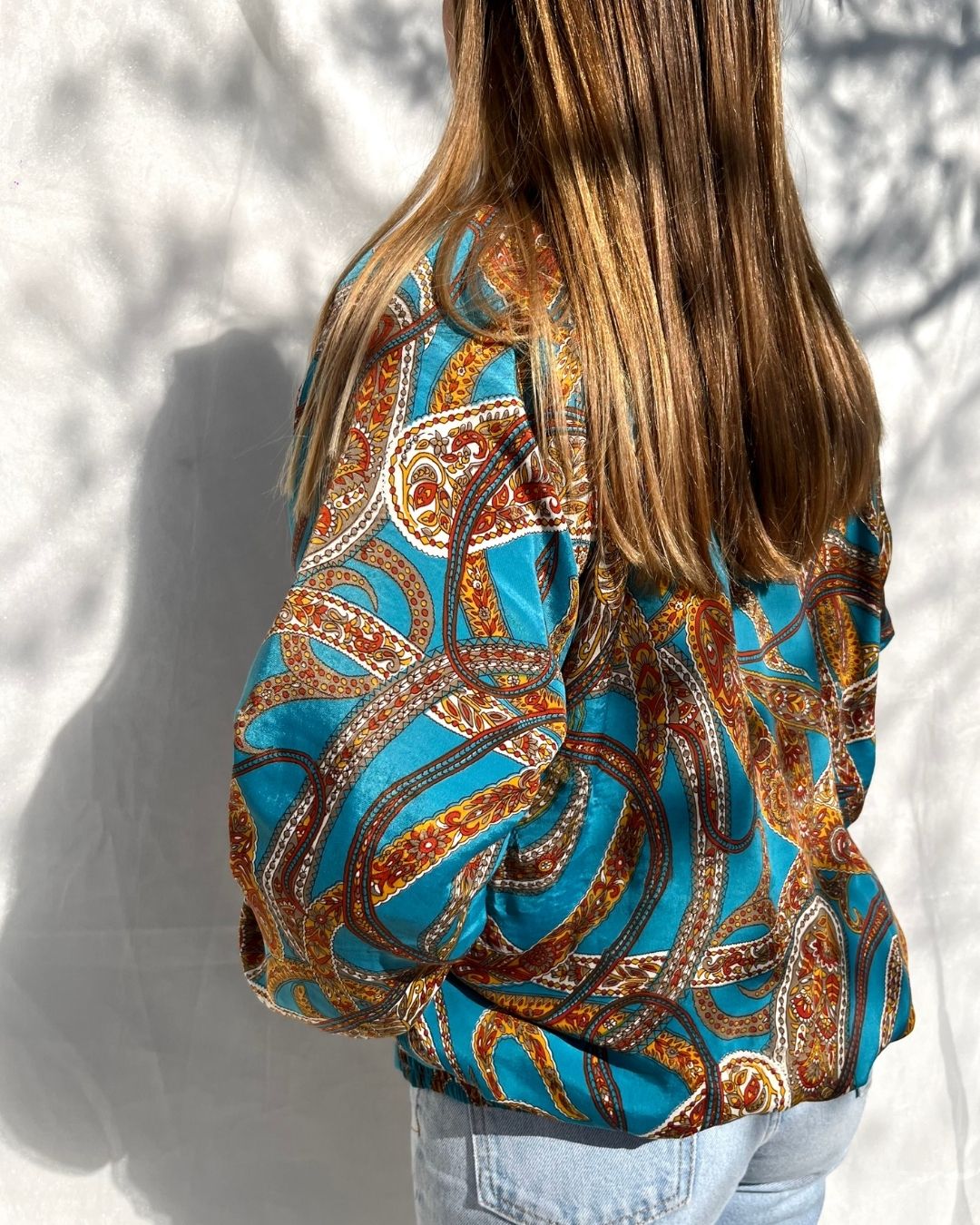 Silk Bomber Jacket n.8 - Bohemia Couture