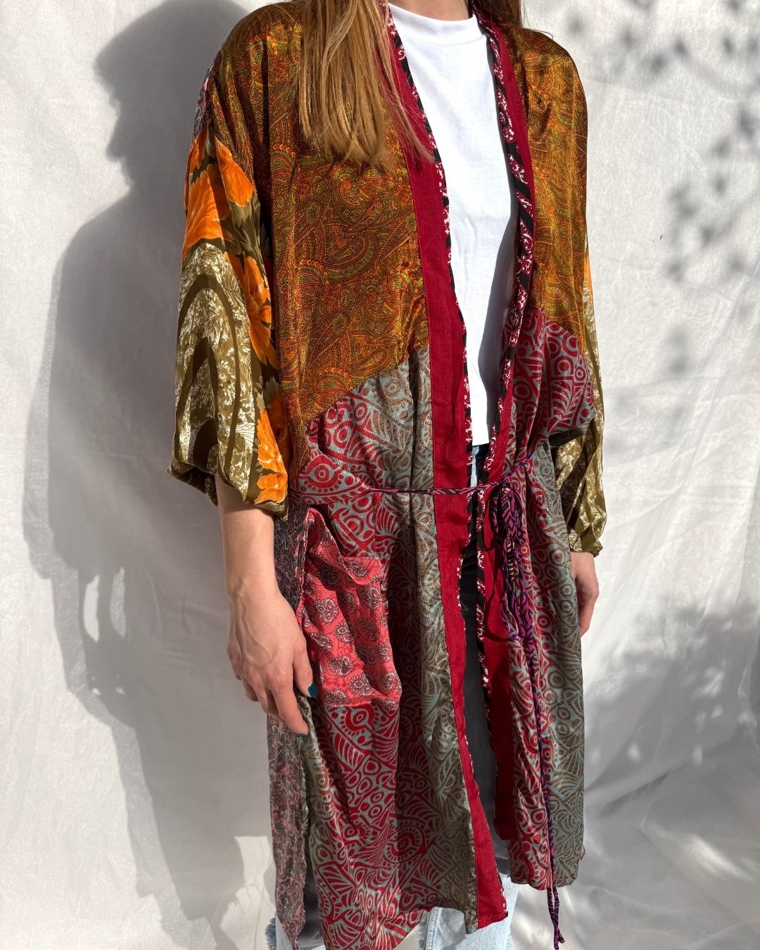 Silk Long Cardigan n.40 - Bohemia Couture