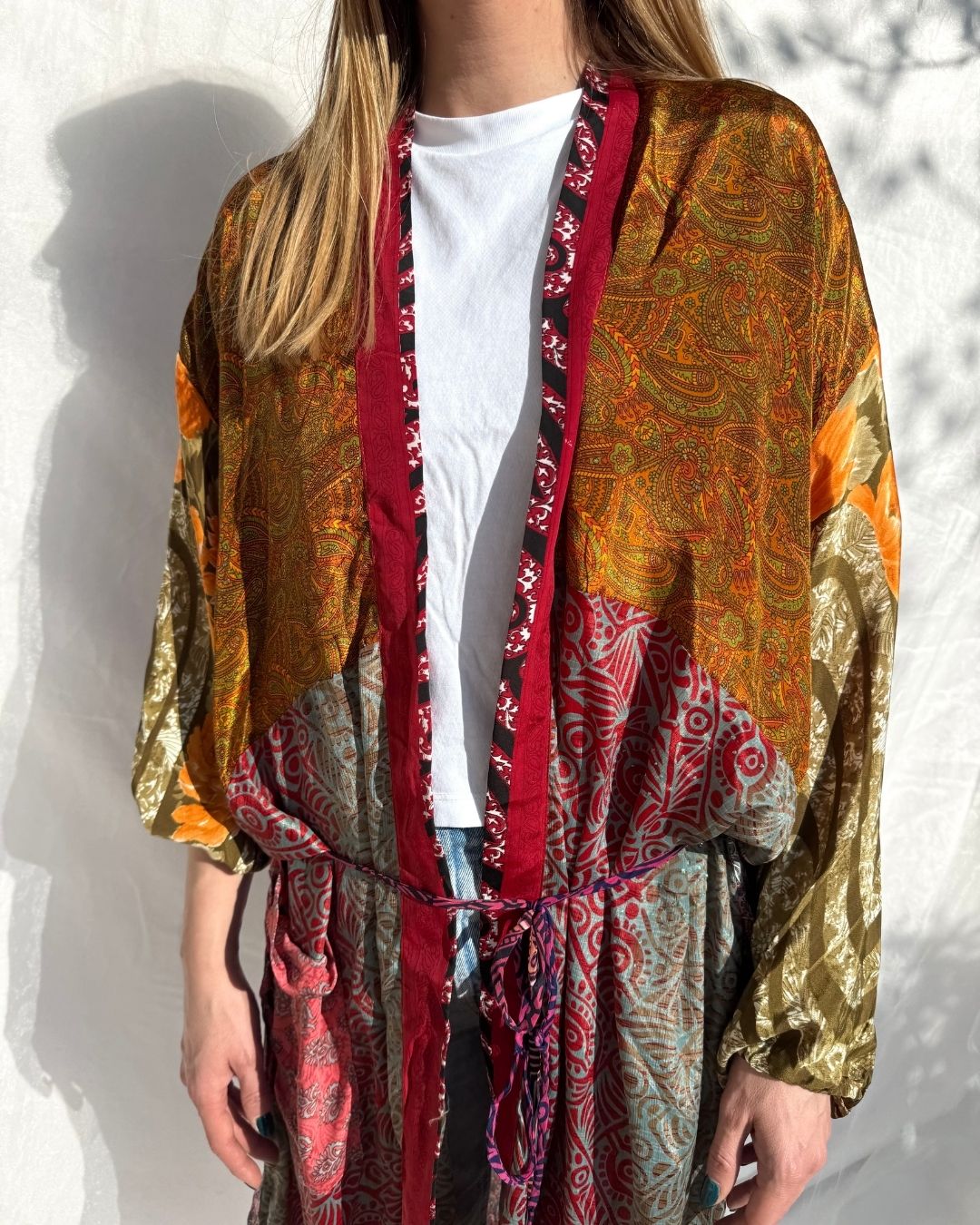 Silk Long Cardigan n.40 - Bohemia Couture