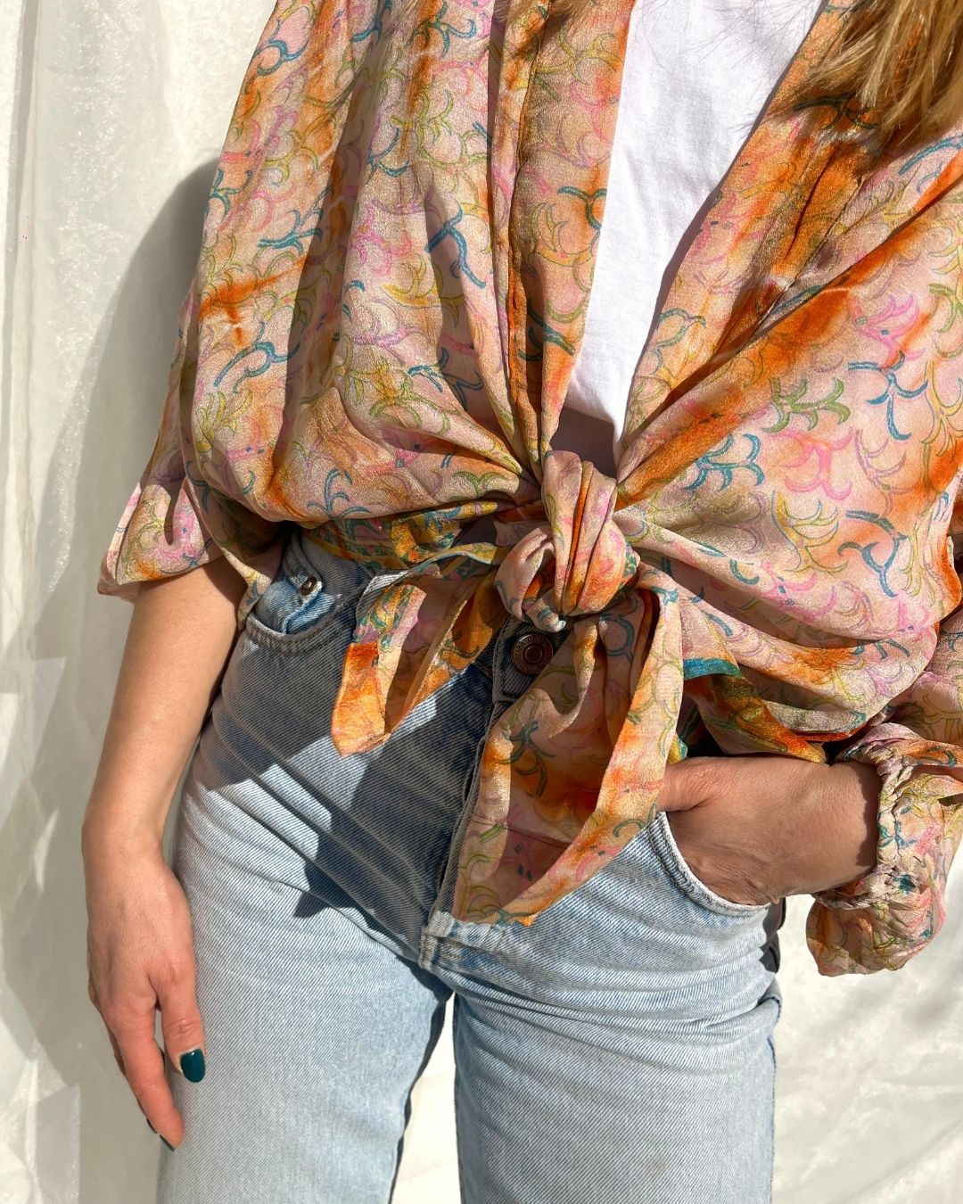 Silk Tie Dye Cardigan n.9