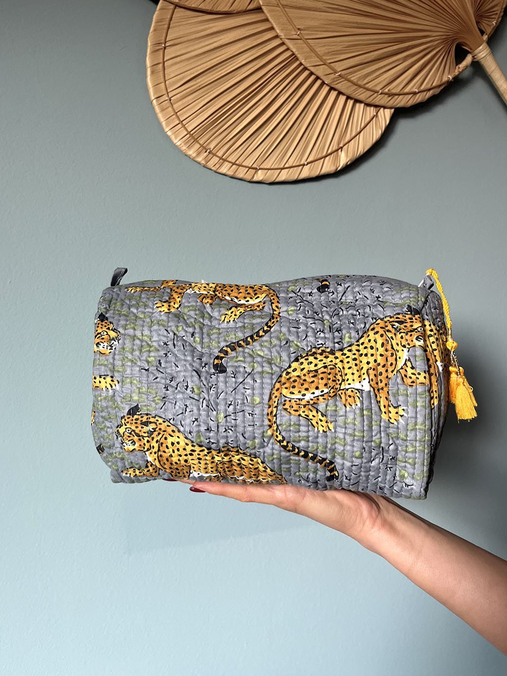 Beauty Bag - Light Blue Safari - Bohemia Couture