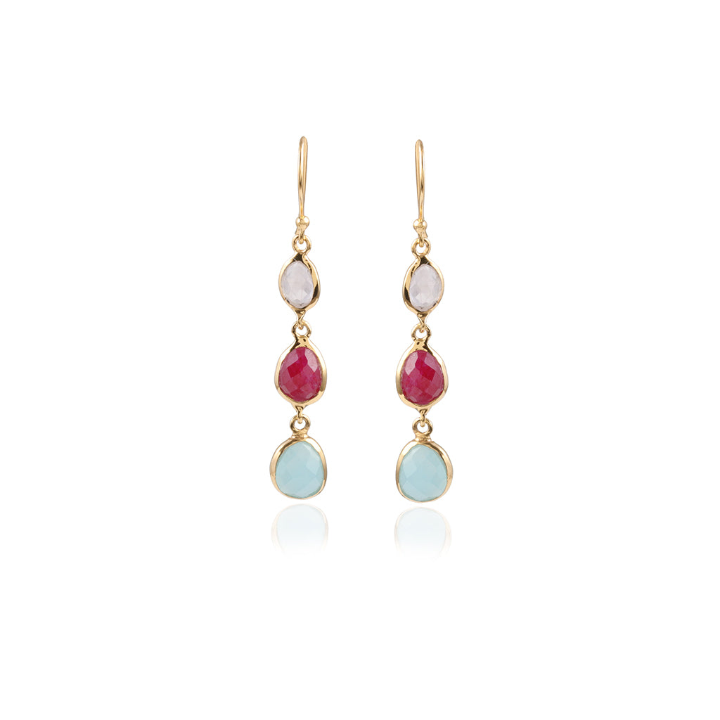 Eternity Earrings n.4 Pink & Light Blue