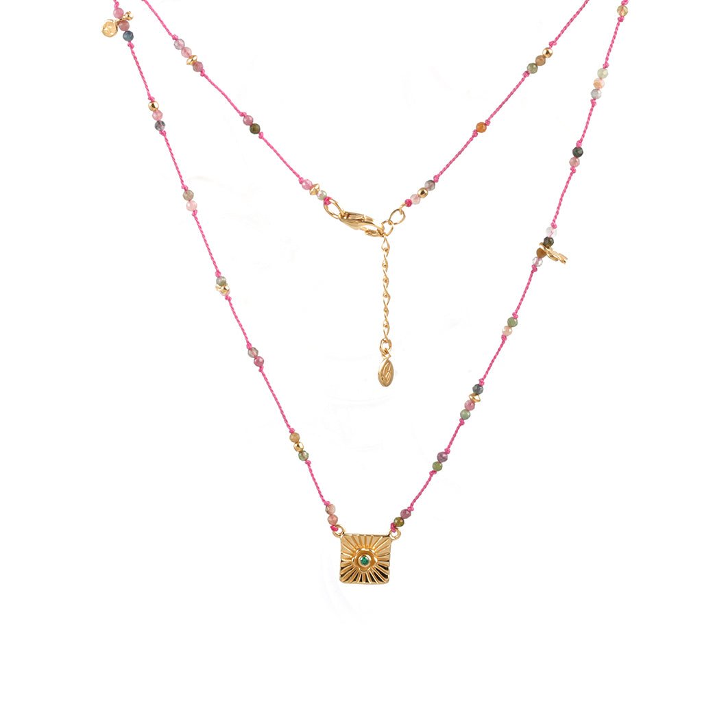 Lucky Rainbow Necklace with Tourmalines - Bohemia Couture