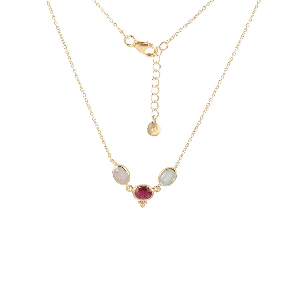 Eternity Necklace n.2 Pink & Light Blue