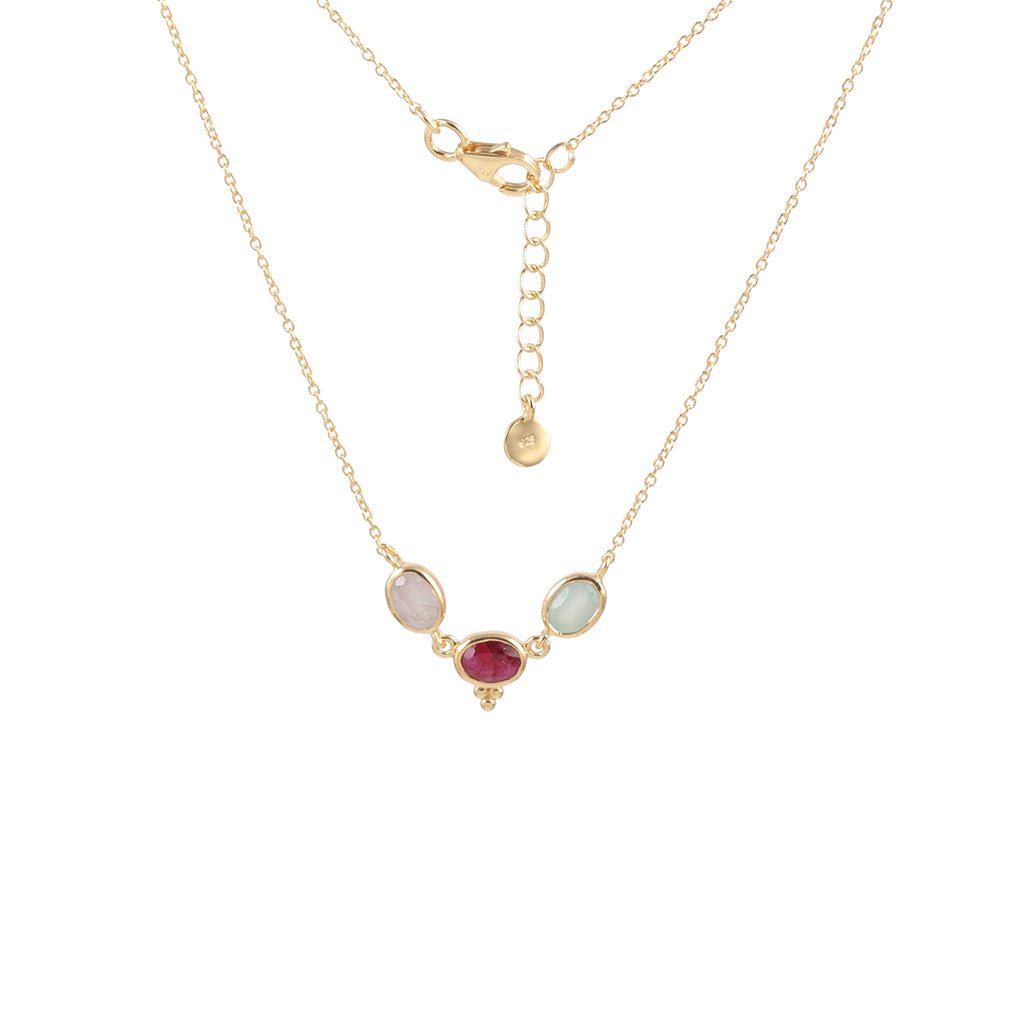 Eternity Necklace n.2 Pink & Light Blue - Bohemia Couture