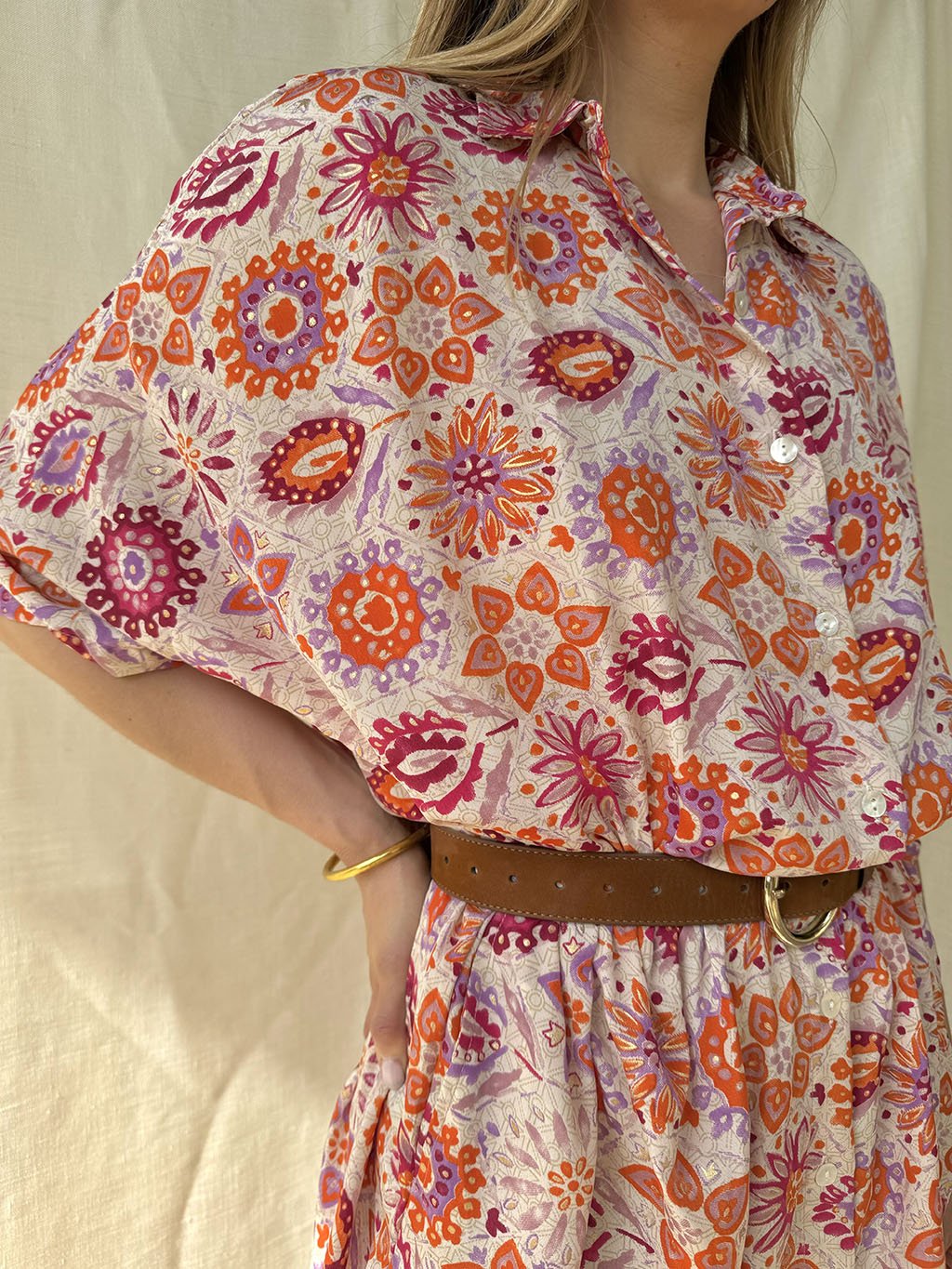 Silk Oversize Shirt Dress n.4 - Bohemia Couture