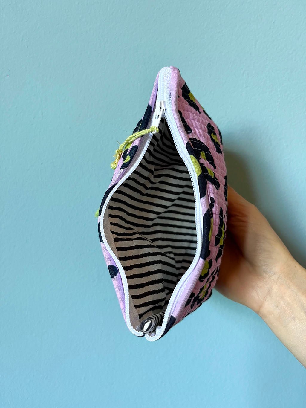 Mini Pouch - Cream Hearts - Bohemia Couture
