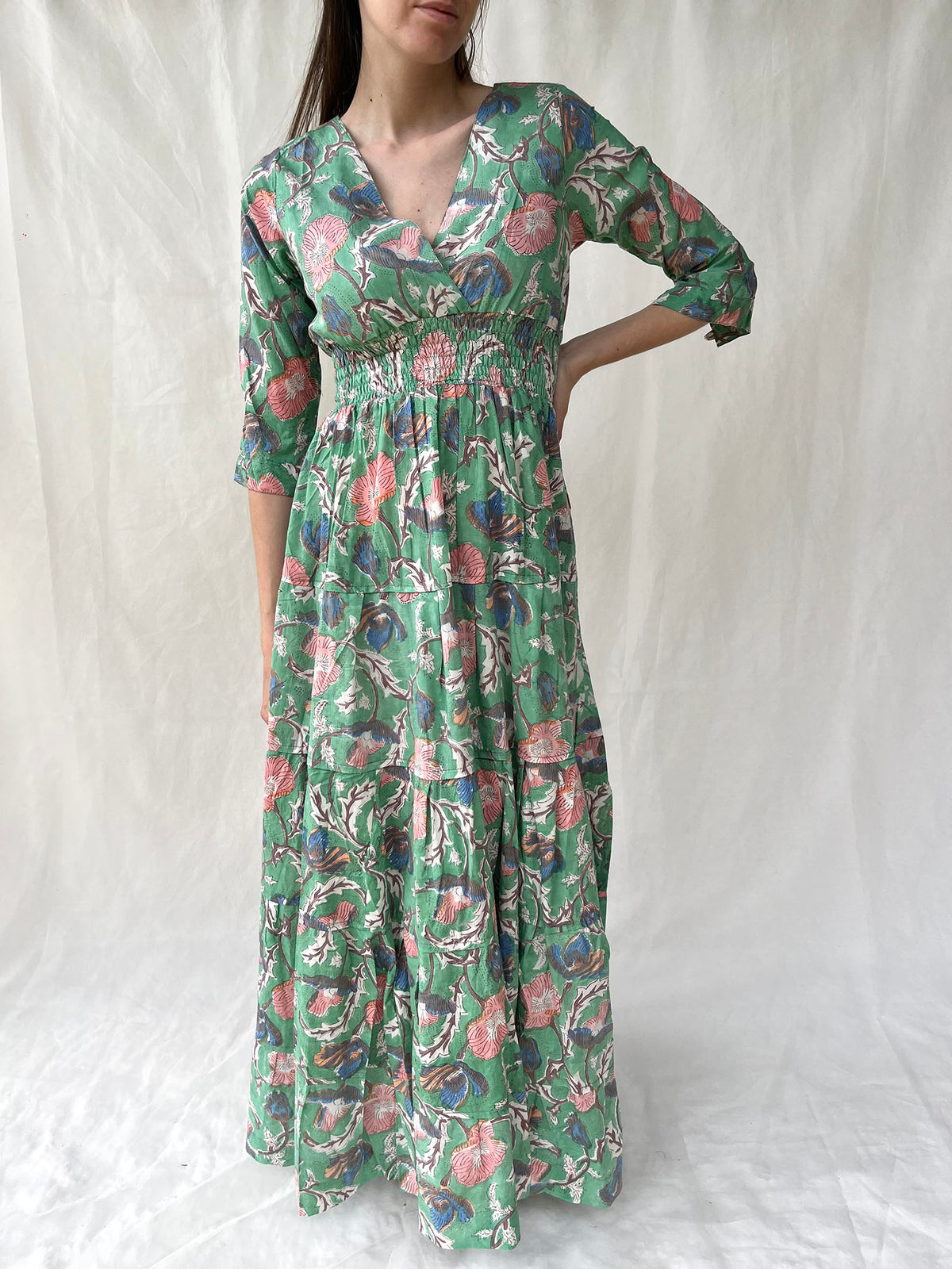 Cotton Gardenia Long Dress n.1 - Bohemia Couture