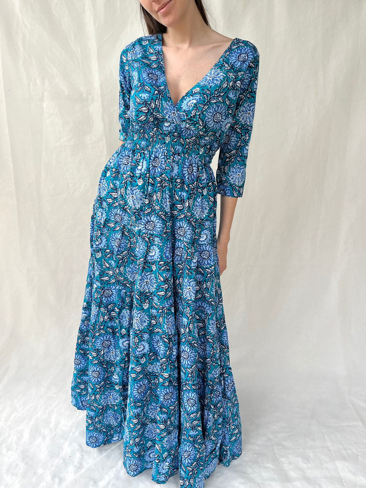 Cotton Gardenia Long Dress n.2 - Bohemia Couture