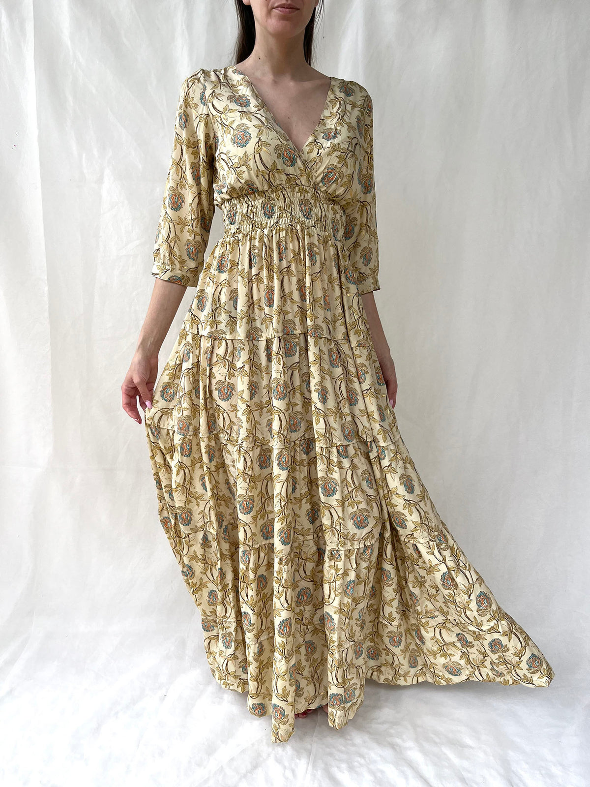 Silk Gardenia Long Dress n.3 - Bohemia Couture