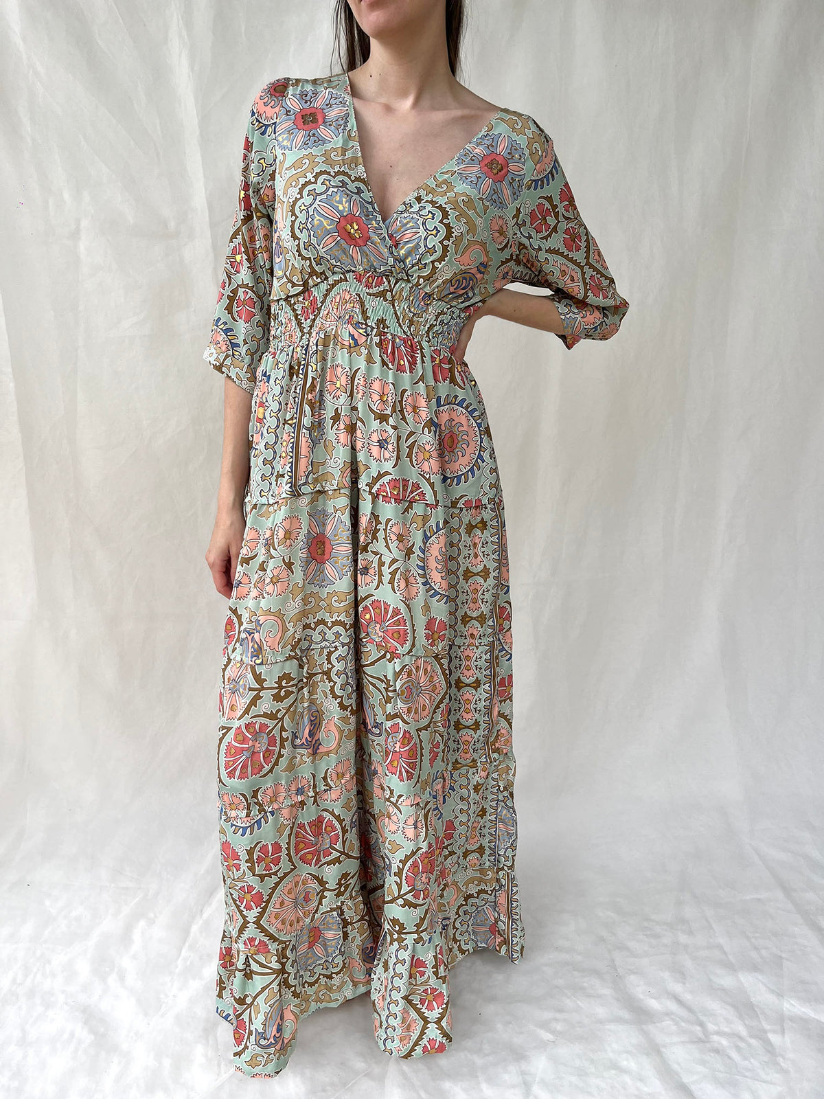 Silk Gardenia Long Dress n.2 - Bohemia Couture