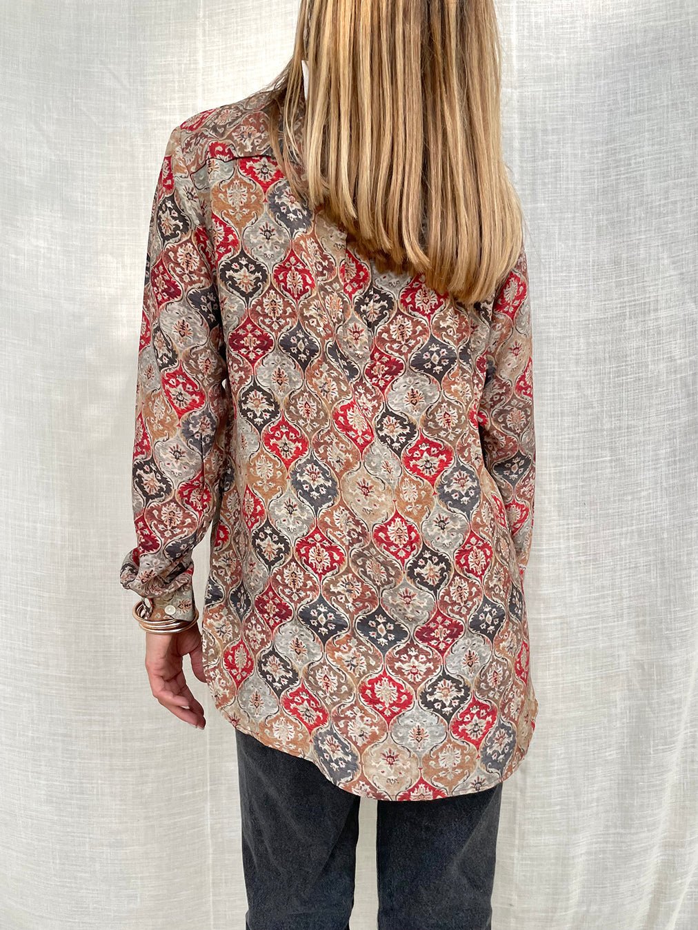 100% Silk Golden Shirt n.16 - Bohemia Couture