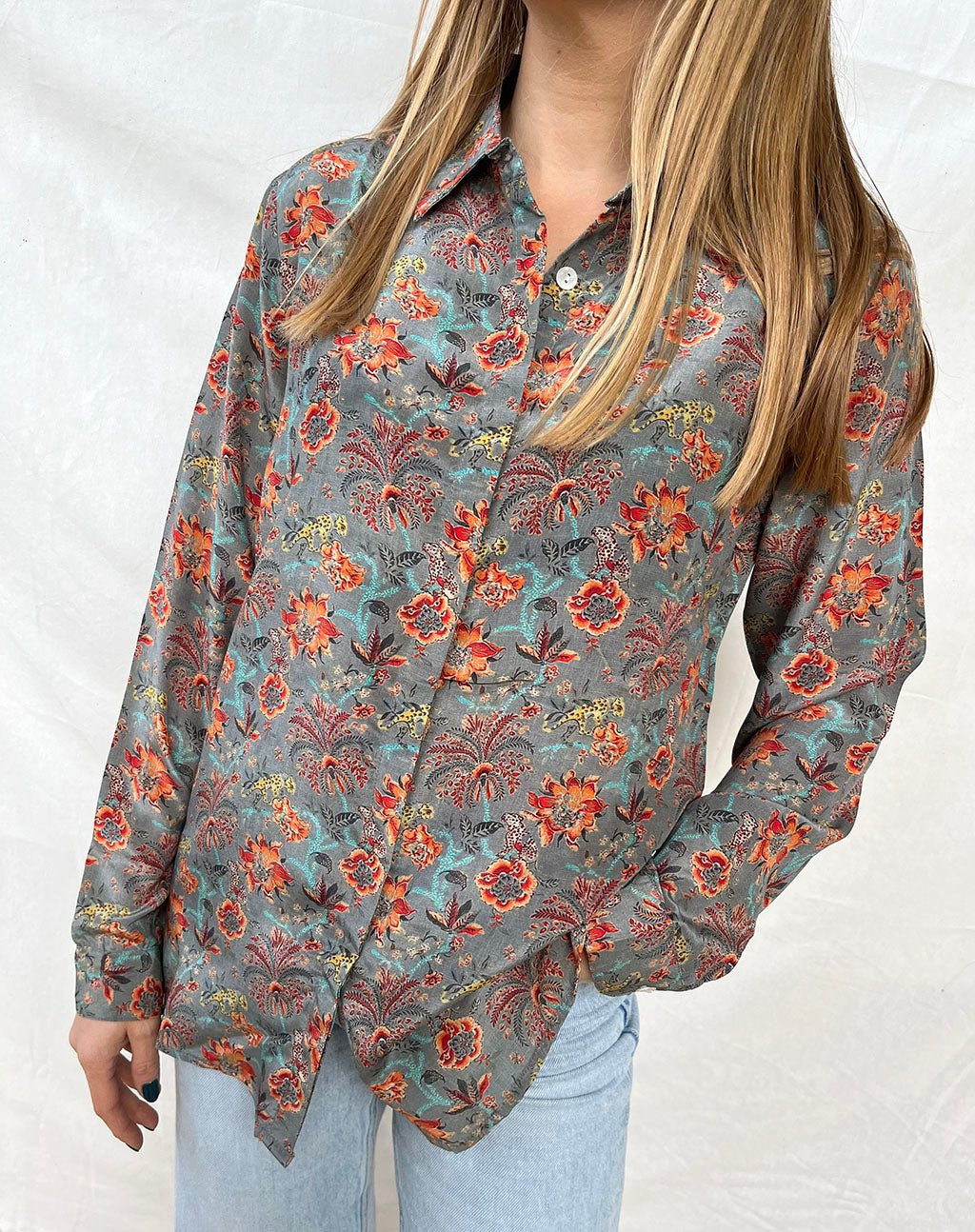 100% Silk Golden Shirt n.22 - Bohemia Couture