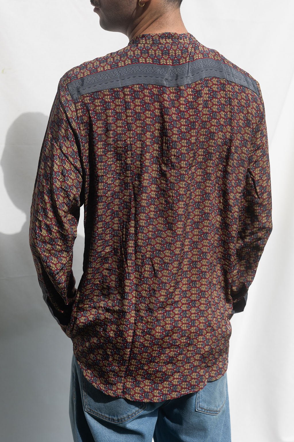 Korean Silk Man Shirt n.13 - Bohemia Couture