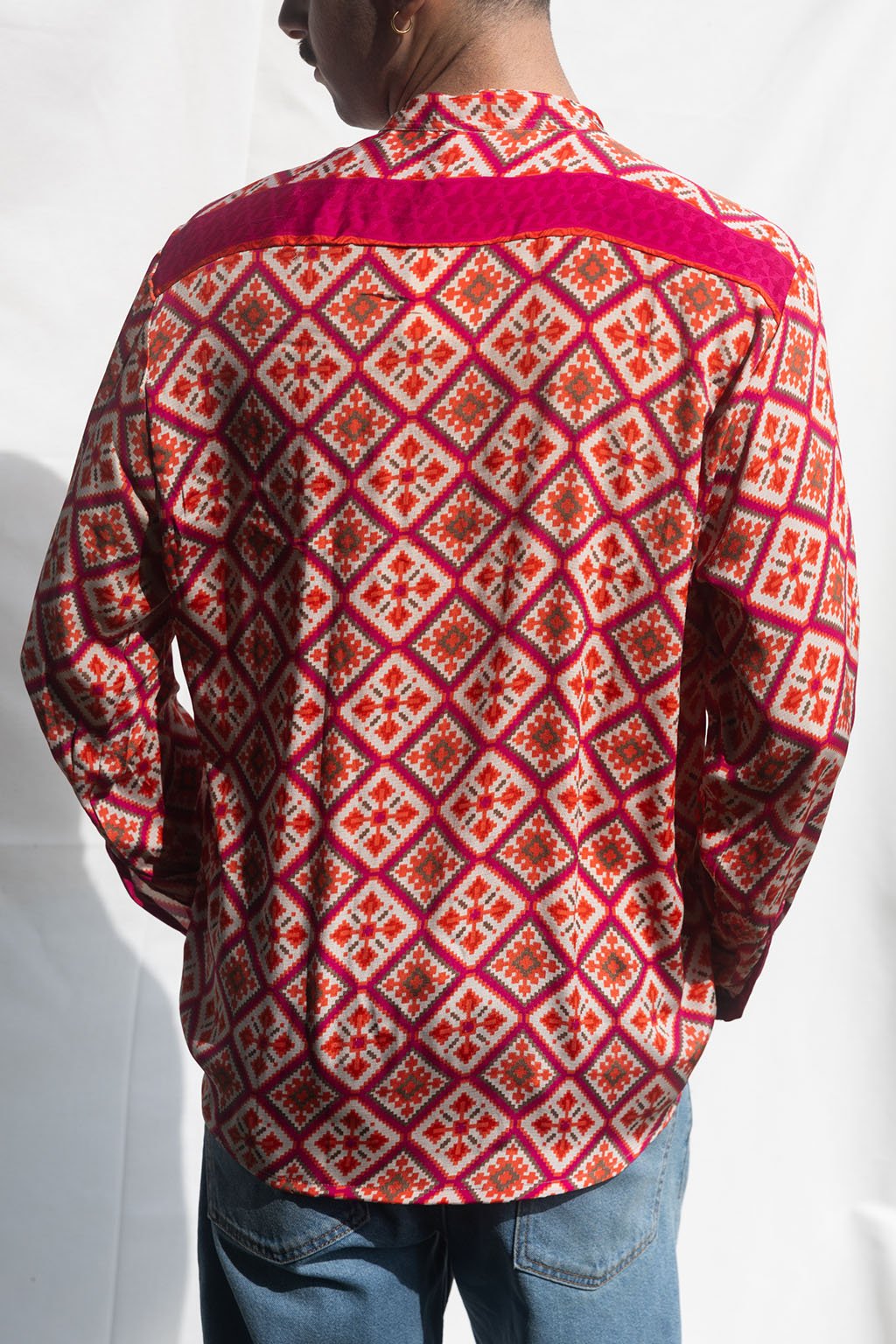 Korean Silk Man Shirt n.14 - Bohemia Couture