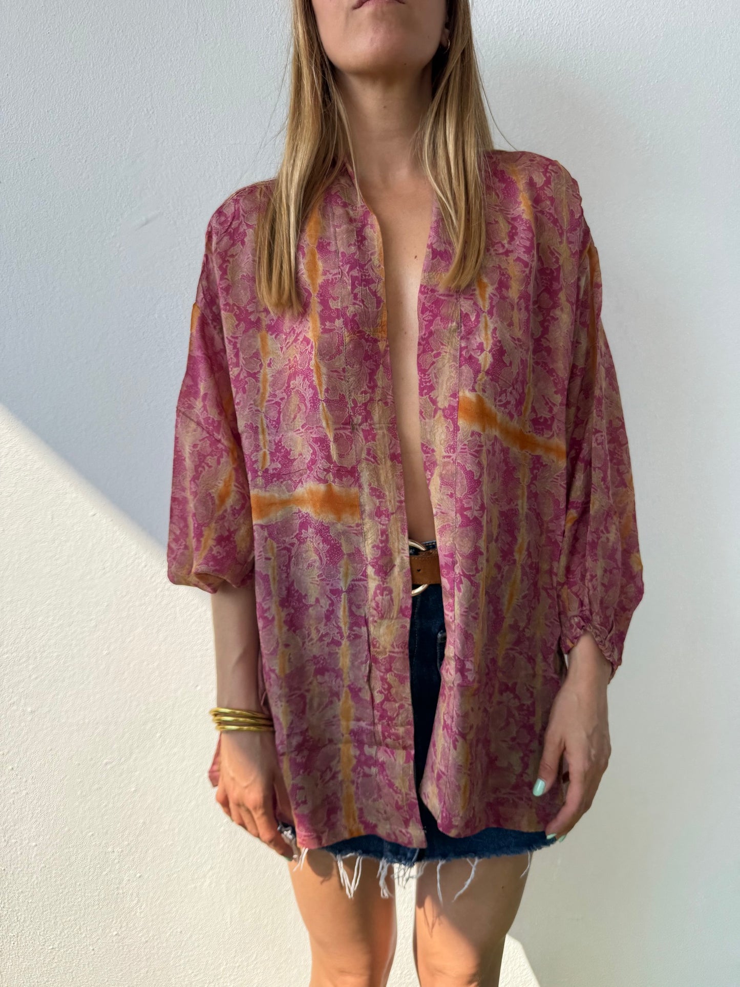 Silk Tie Dye Cardigan n.16