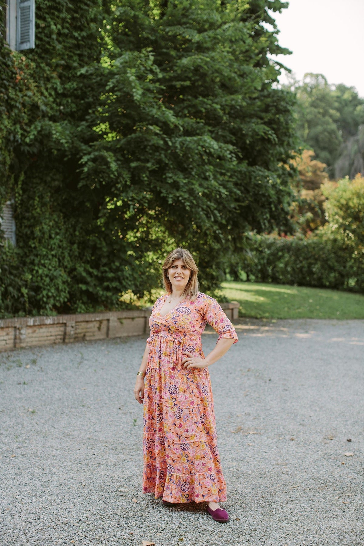 Silk Gardenia Long Dress n.1 - Bohemia Couture