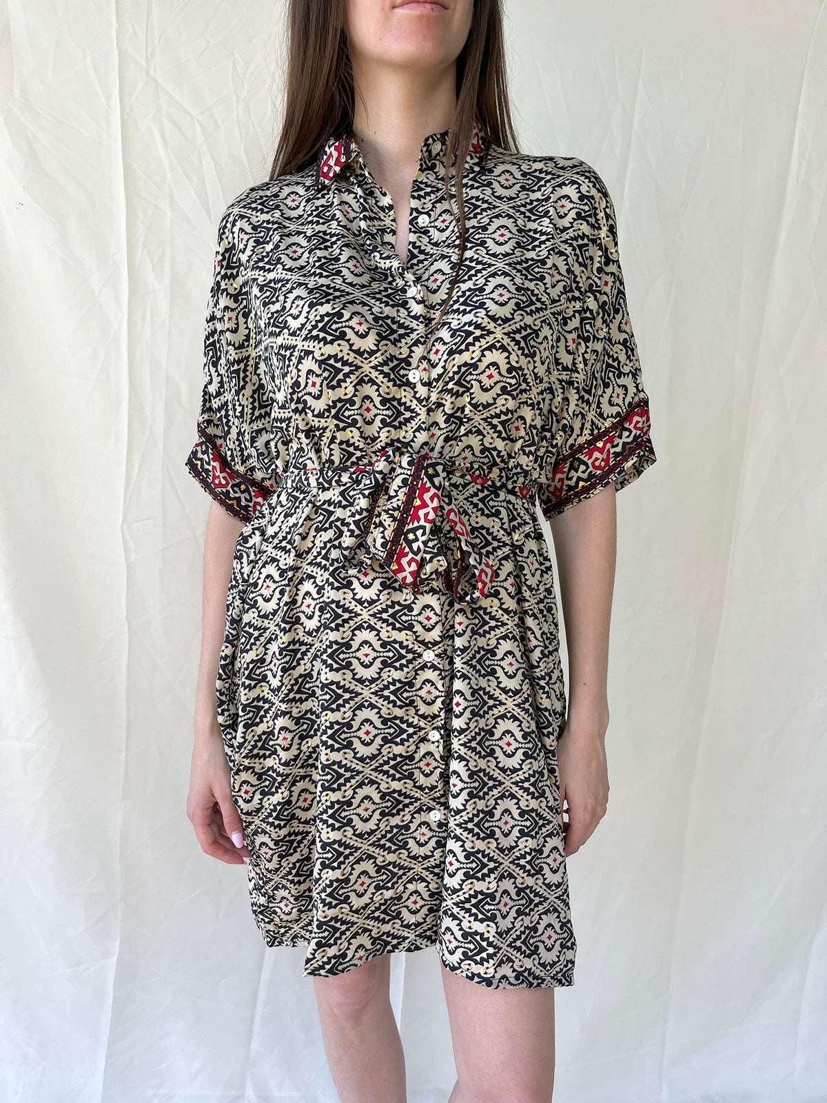 Silk Oversize Shirt Dress n.10 - Bohemia Couture