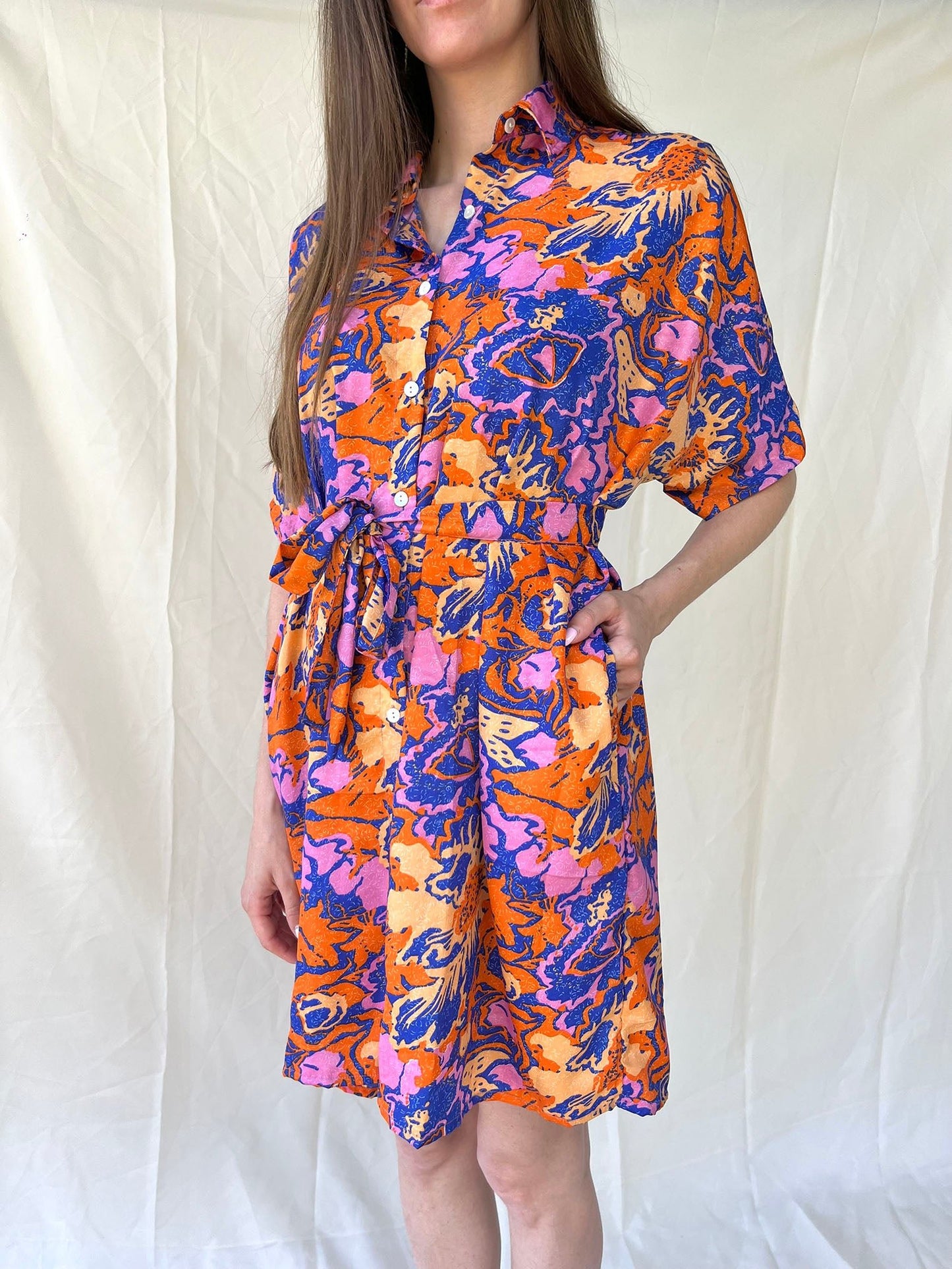 Silk Oversize Shirt Dress n.11 - Bohemia Couture