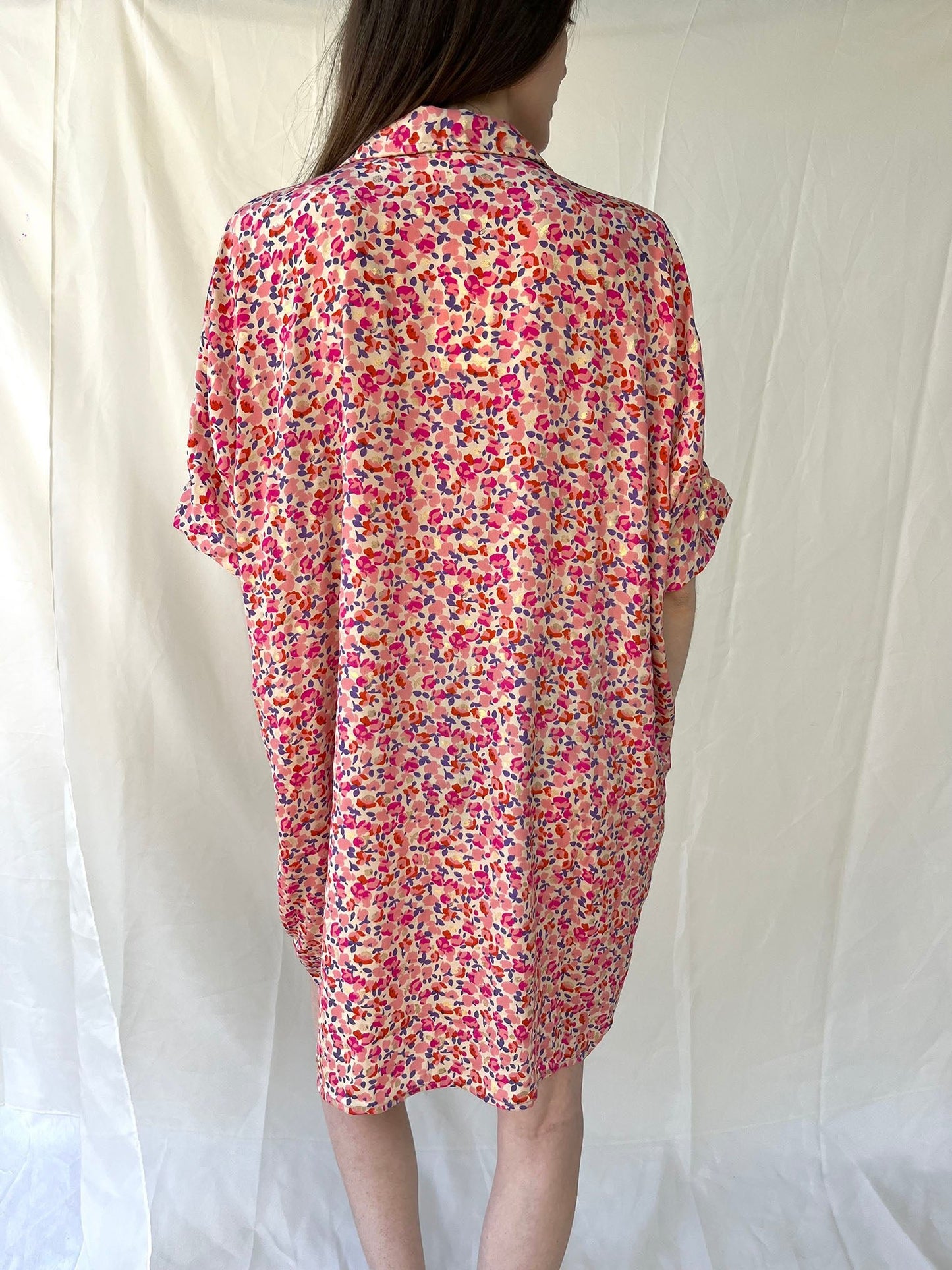 Silk Oversize Shirt Dress n.13 - Bohemia Couture