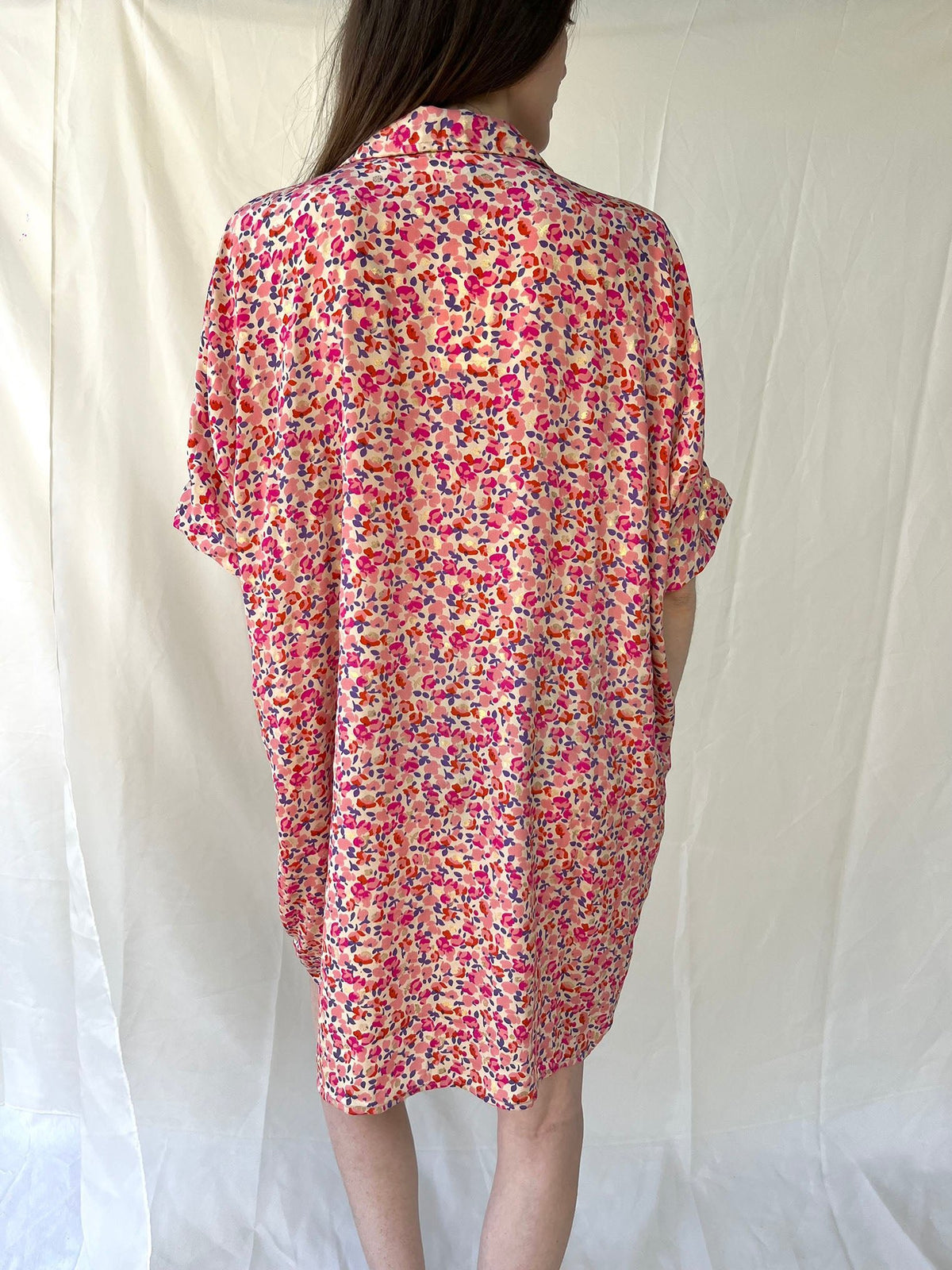Silk Oversize Shirt Dress n.13 - Bohemia Couture
