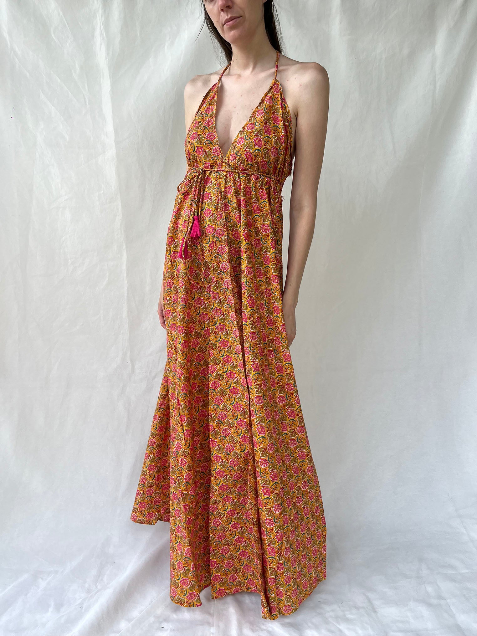 Cotton Venus Long Dress n.2 – 100% Cotton, Backless Dress