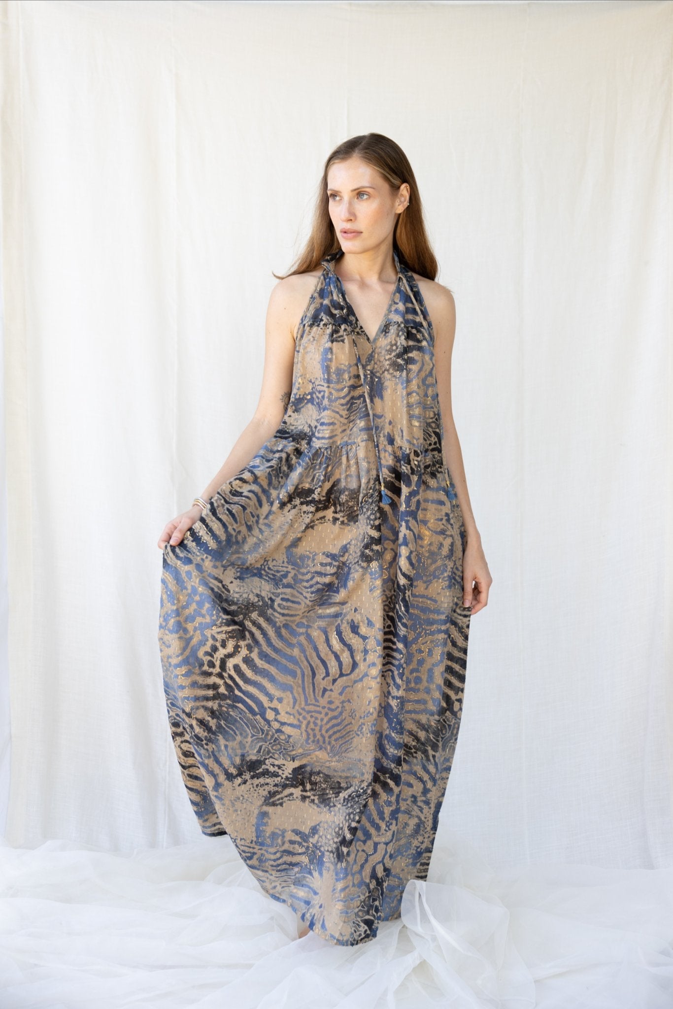 Cotton Lurex Sunday Long Dress n.1 - Bohemia Couture