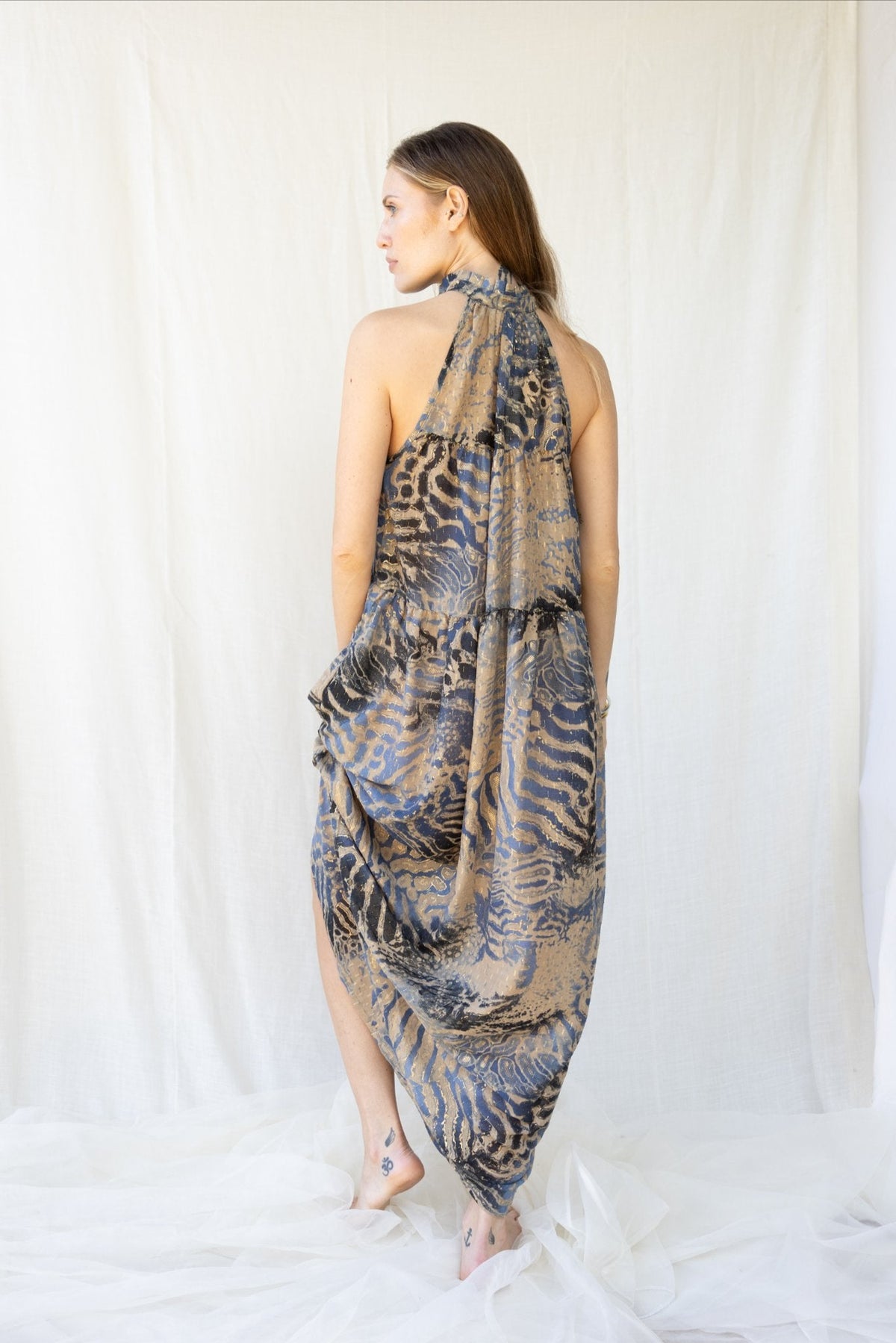 Cotton Lurex Sunday Long Dress n.1 - Bohemia Couture