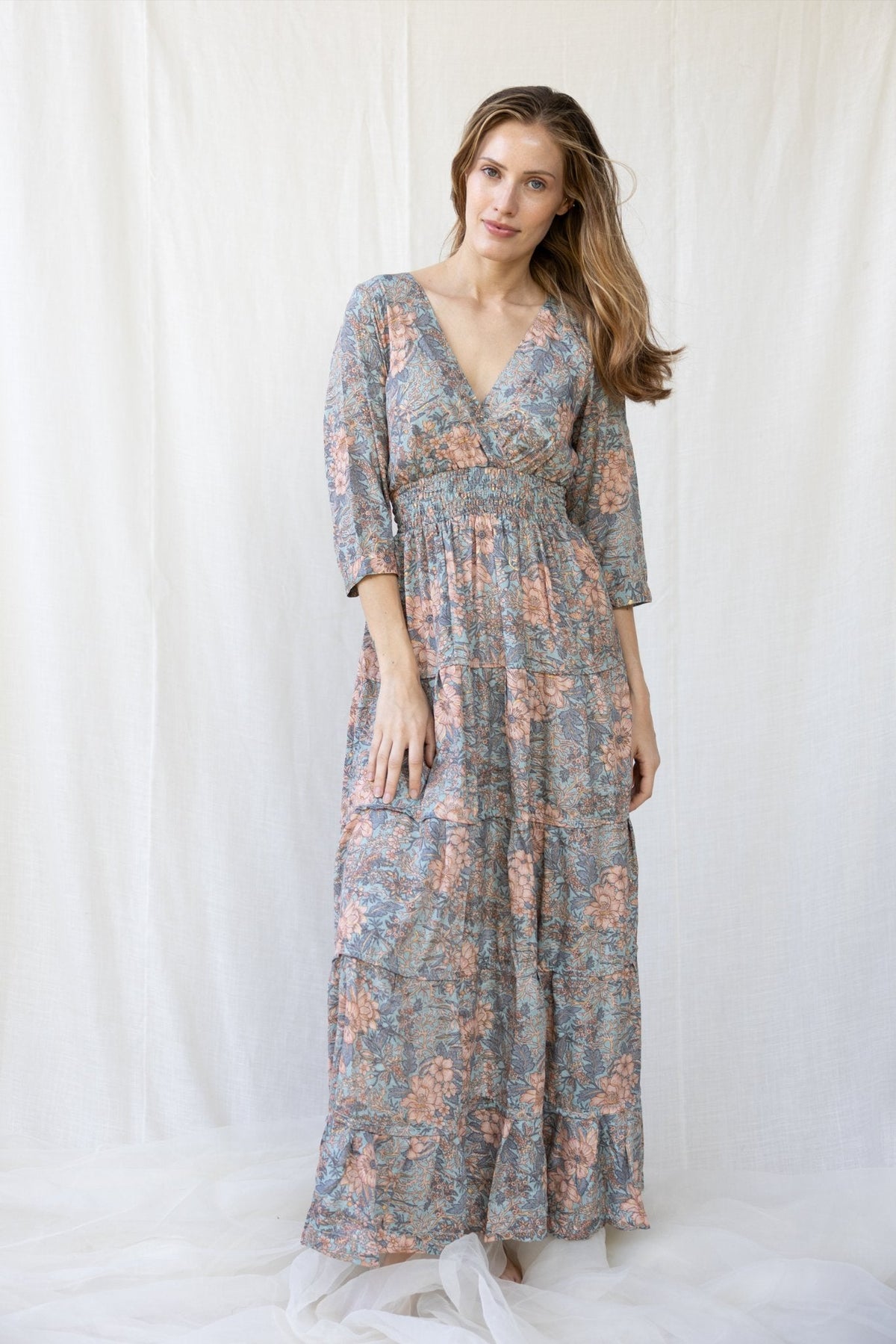 Silk Gardenia Long Dress n.7 - Bohemia Couture
