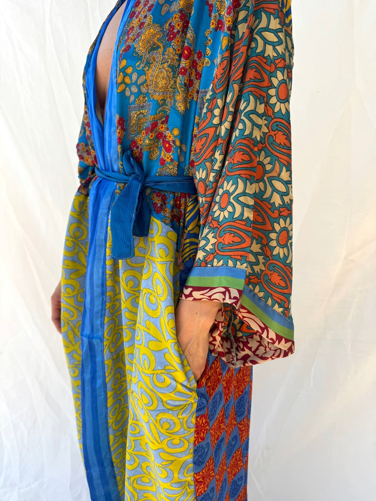 Silk Maxi Cardigan n.24 - Bohemia Couture