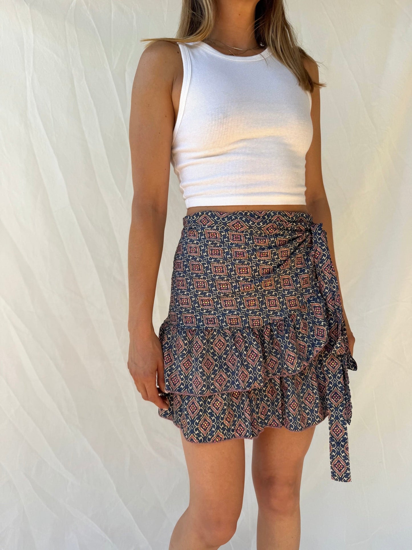 Silk Rio Mini Skirt n.36 - Bohemia Couture