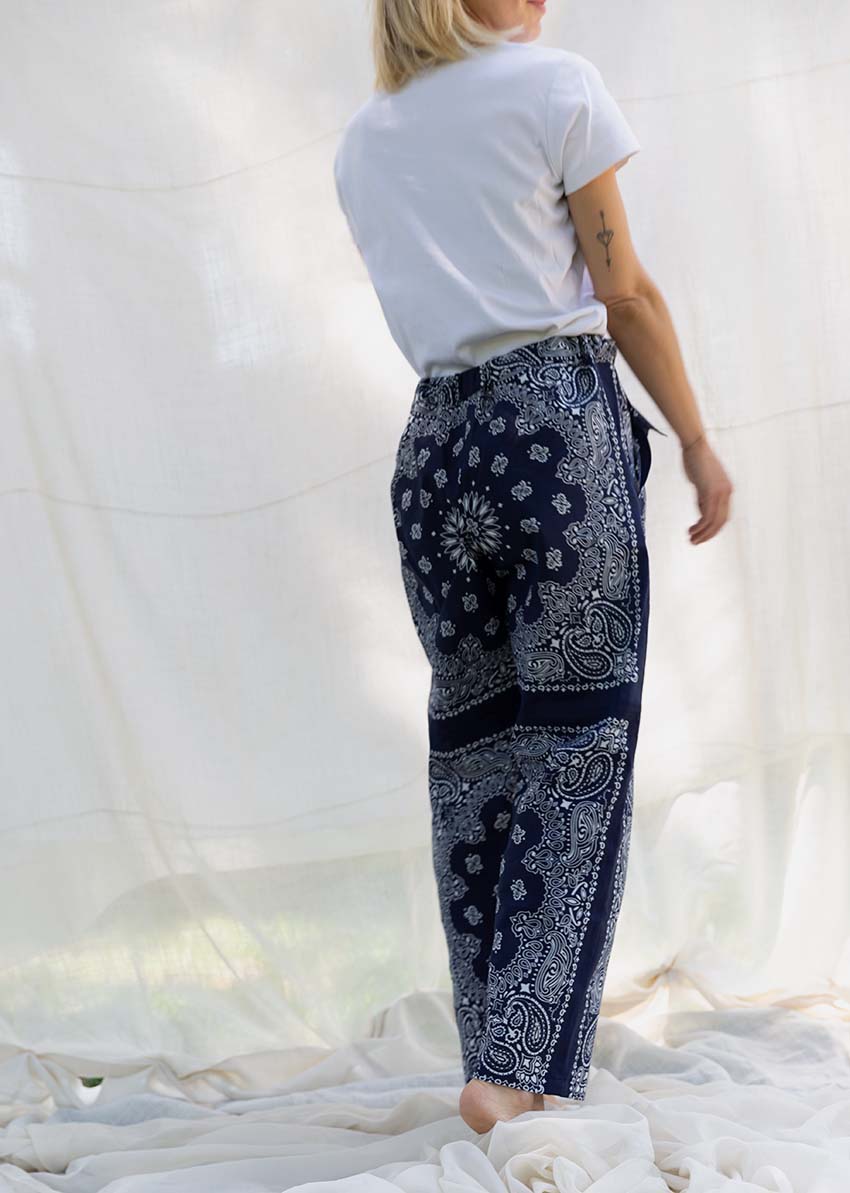 Bandana Pants - Blue Navy