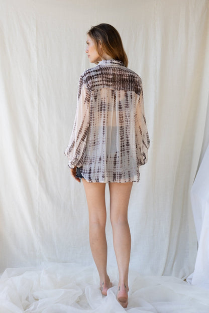 100% Modal Voile Tie Dye Shirt n.13 - Bohemia Couture