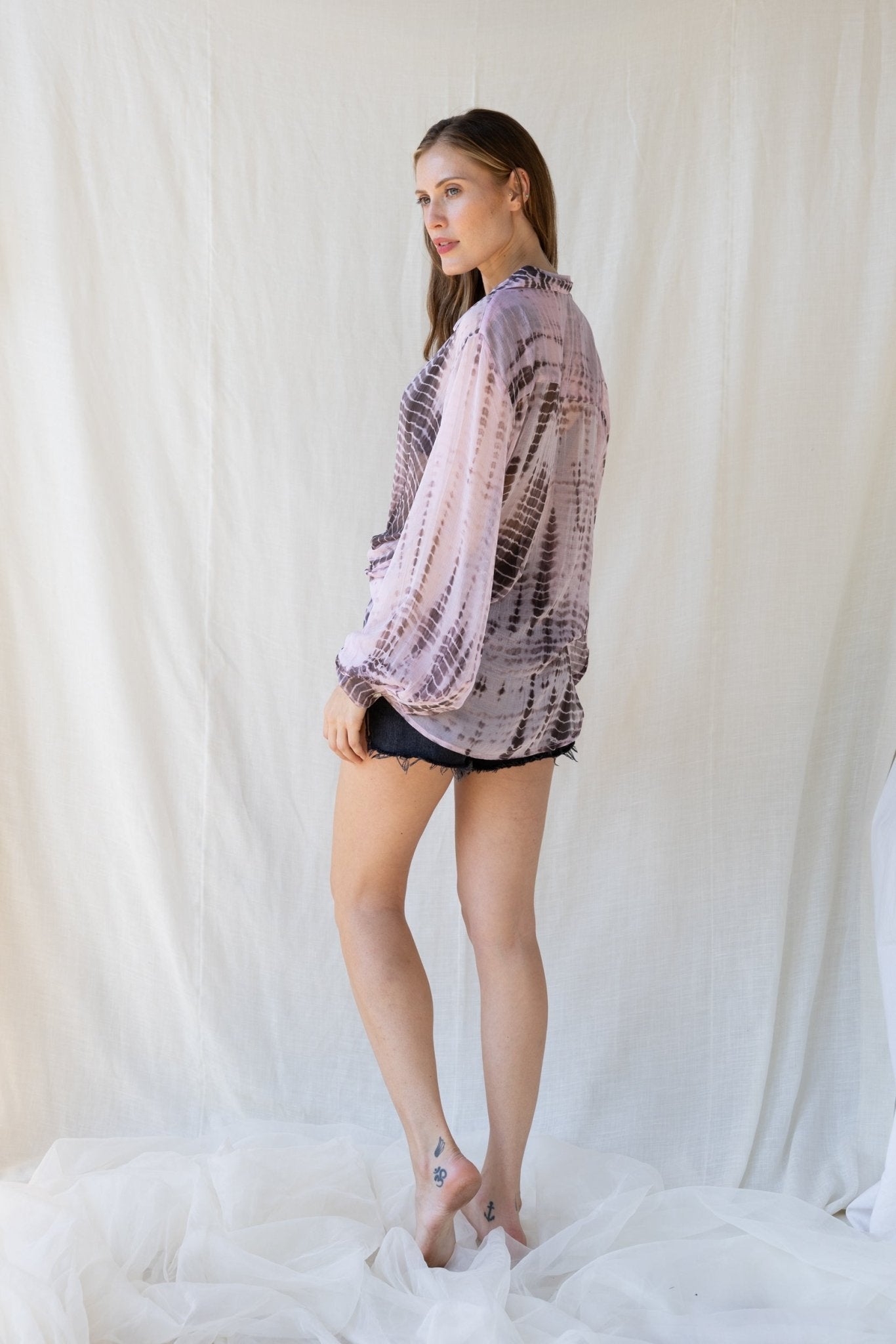 100% Modal Voile Tie Dye Shirt n.14 - Bohemia Couture
