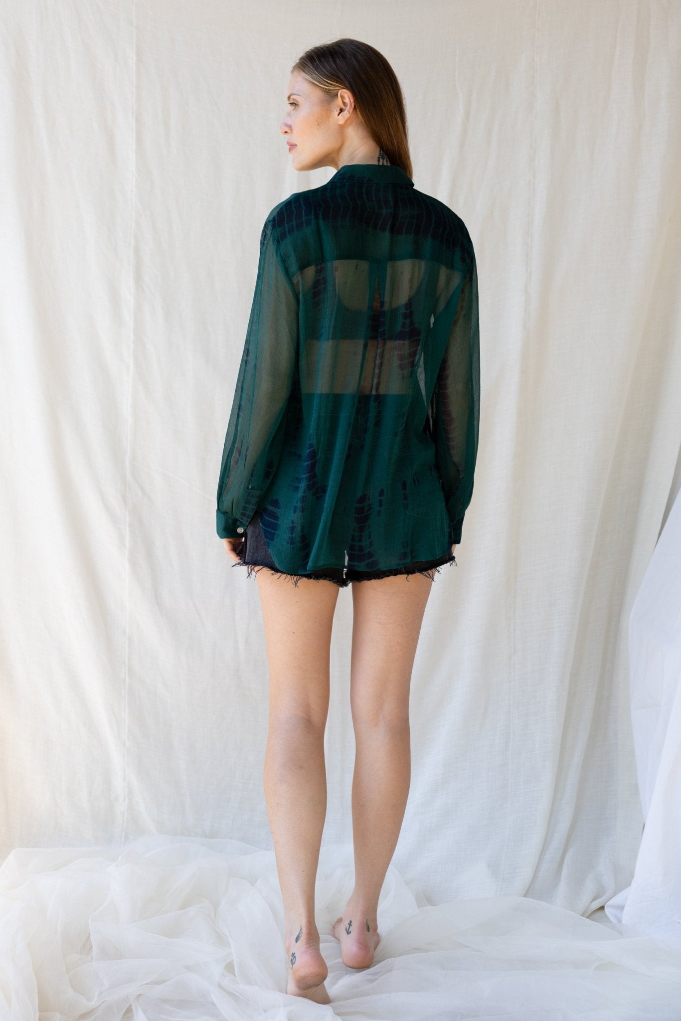 100% Modal Voile Tie Dye Shirt n.15 - Bohemia Couture