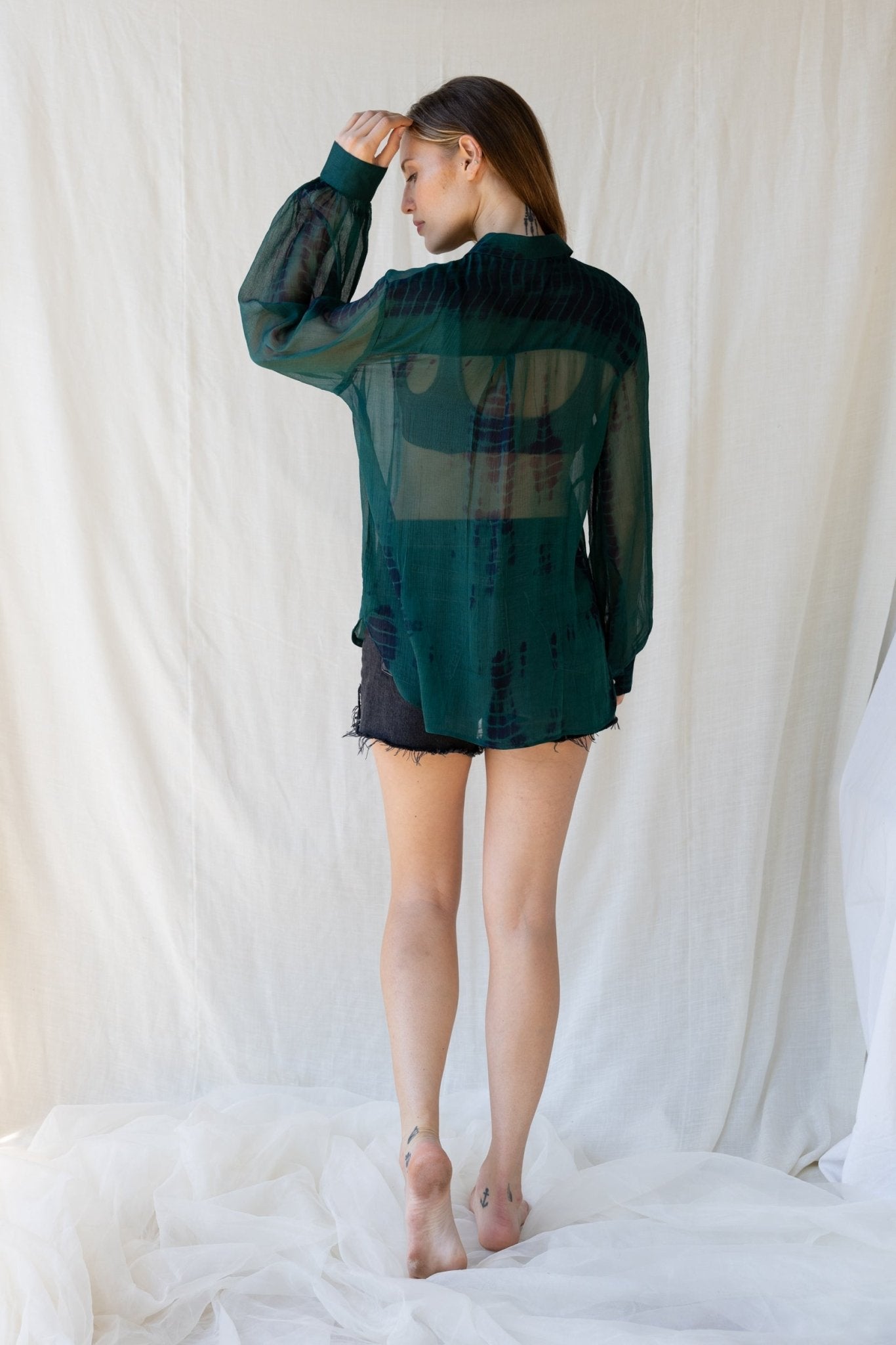 100% Modal Voile Tie Dye Shirt n.15 - Bohemia Couture