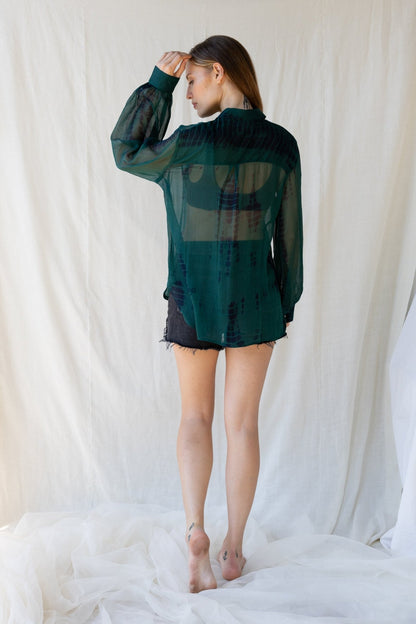 100% Modal Voile Tie Dye Shirt n.15 - Bohemia Couture