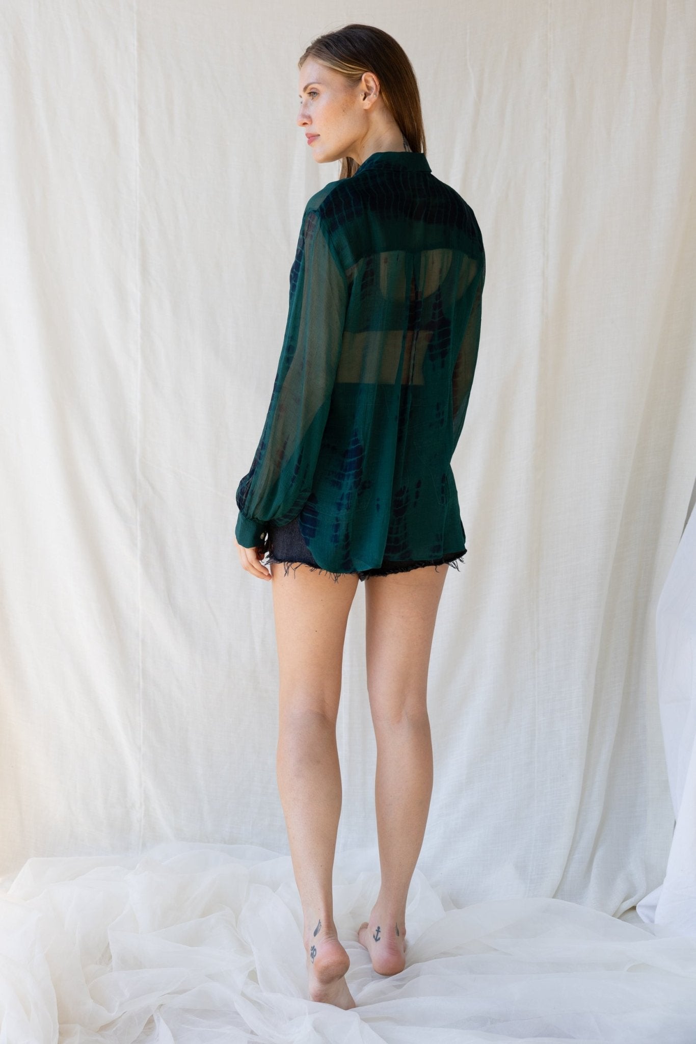 100% Modal Voile Tie Dye Shirt n.15 - Bohemia Couture