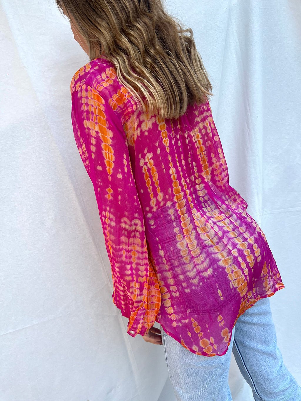 100% Modal Voile Tie Dye Shirt n.8 - Bohemia Couture